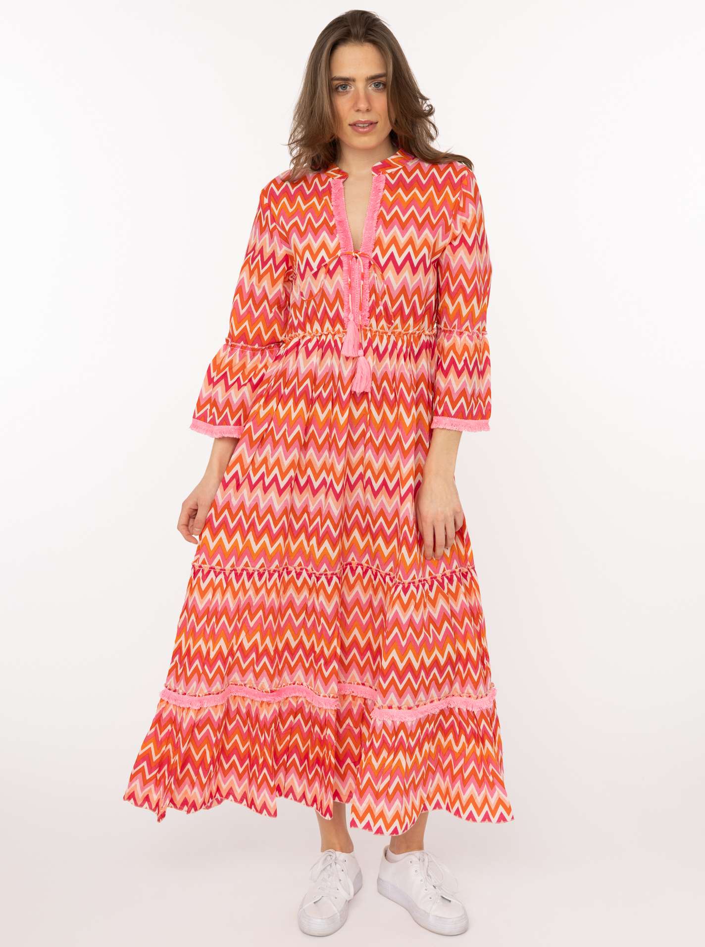 ART69948f781837d_015_Model_Maxikleid_ZickZack_33447_Rot Maxikleid "Zick Zack"