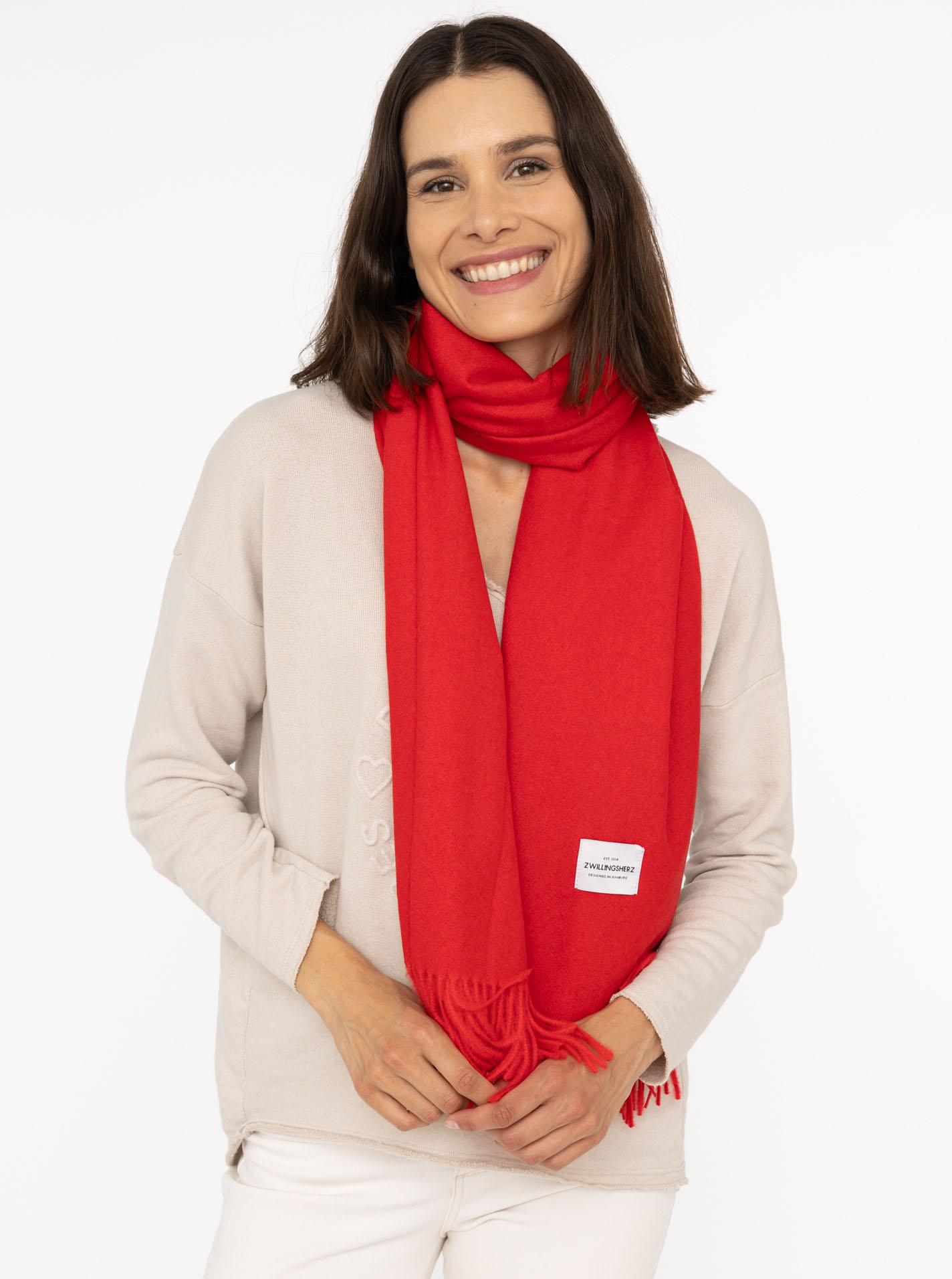 Kuschelschal "Uni & Franse"