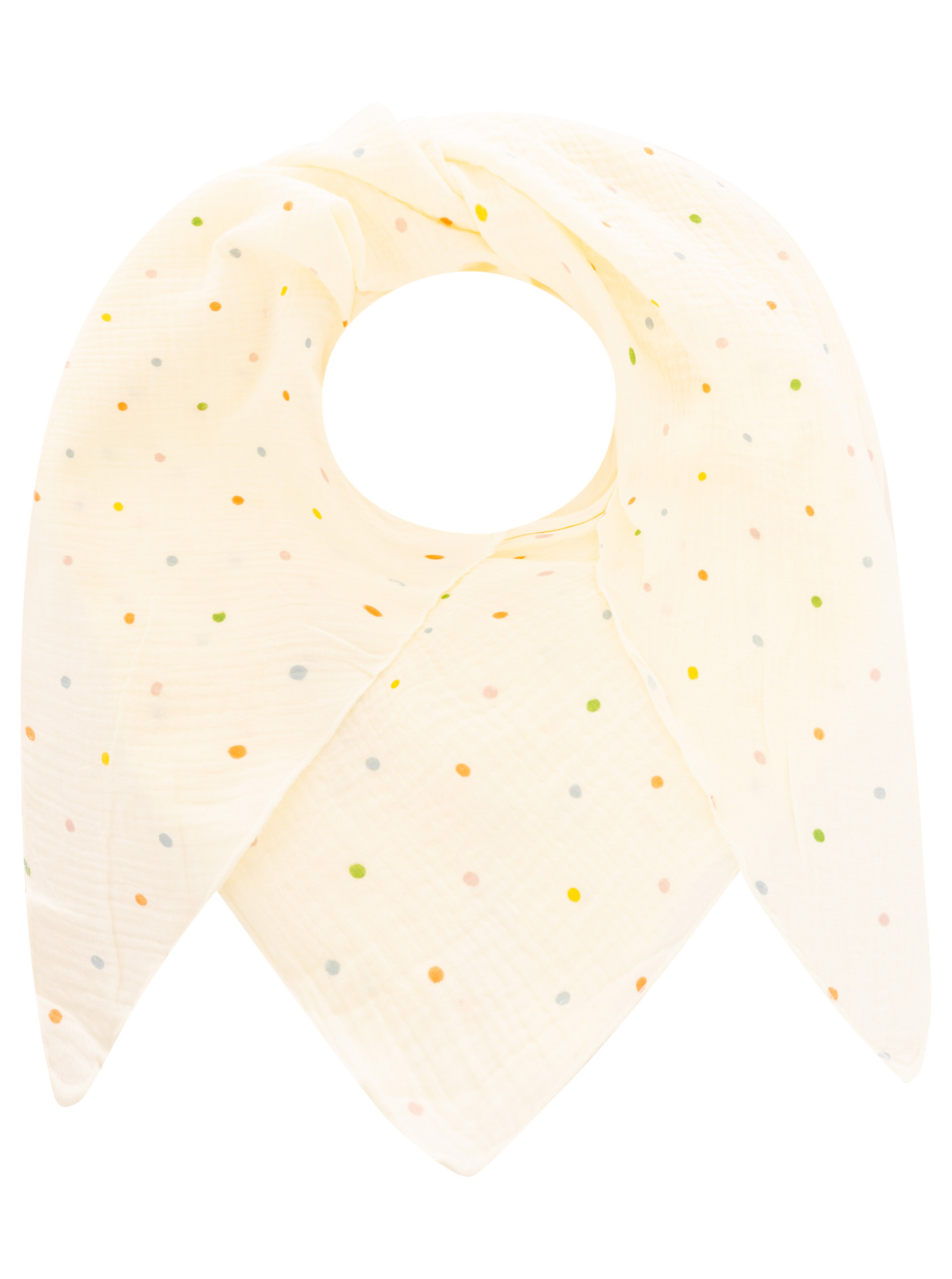 Dreieckstuch Musselin "Kleiner Dackel & Punkte"