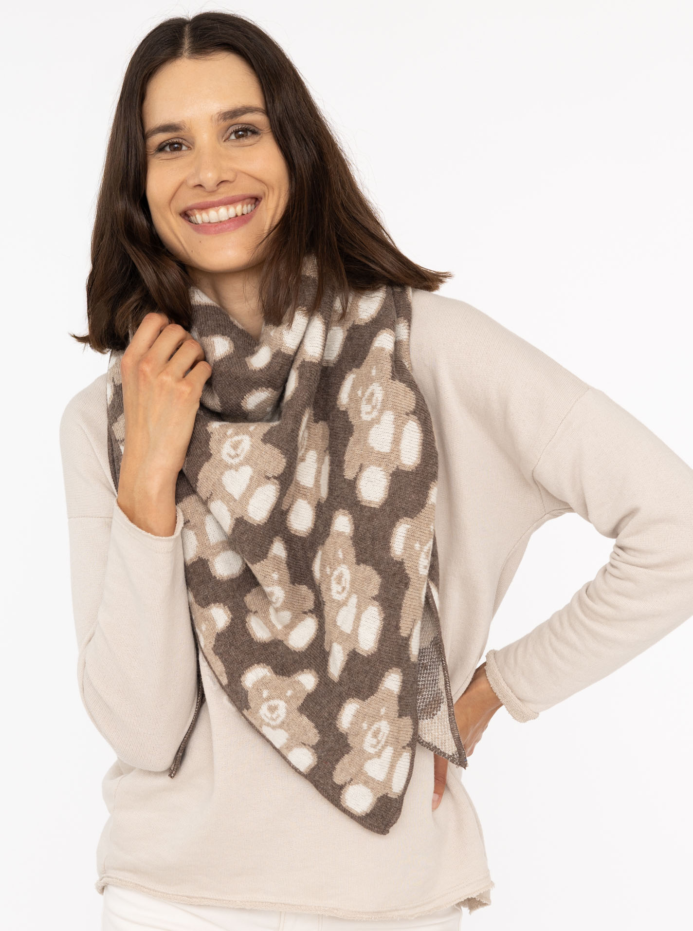 Dreieckstuch Cashmere Mix "Bär"