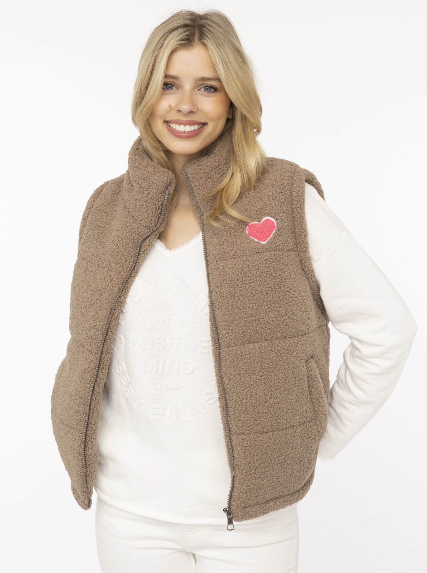 Weste Teddy "Herz Patch"