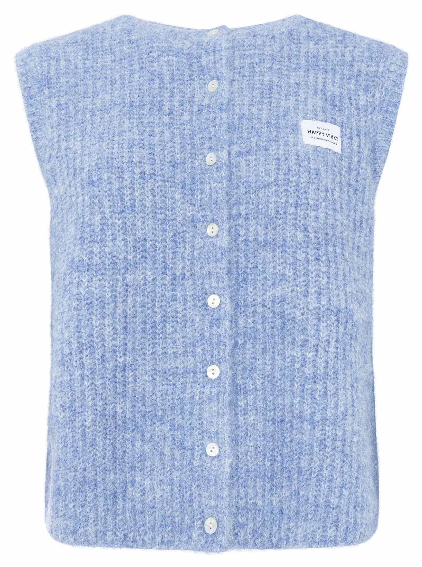 Strickweste mit Knöpfen und Patch
