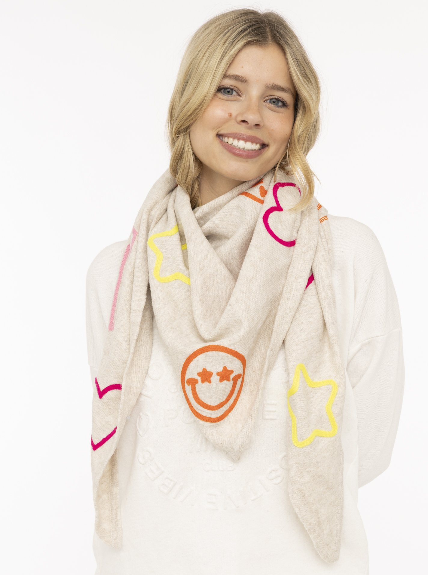 Dreieckstuch Strick "Happy Patch"