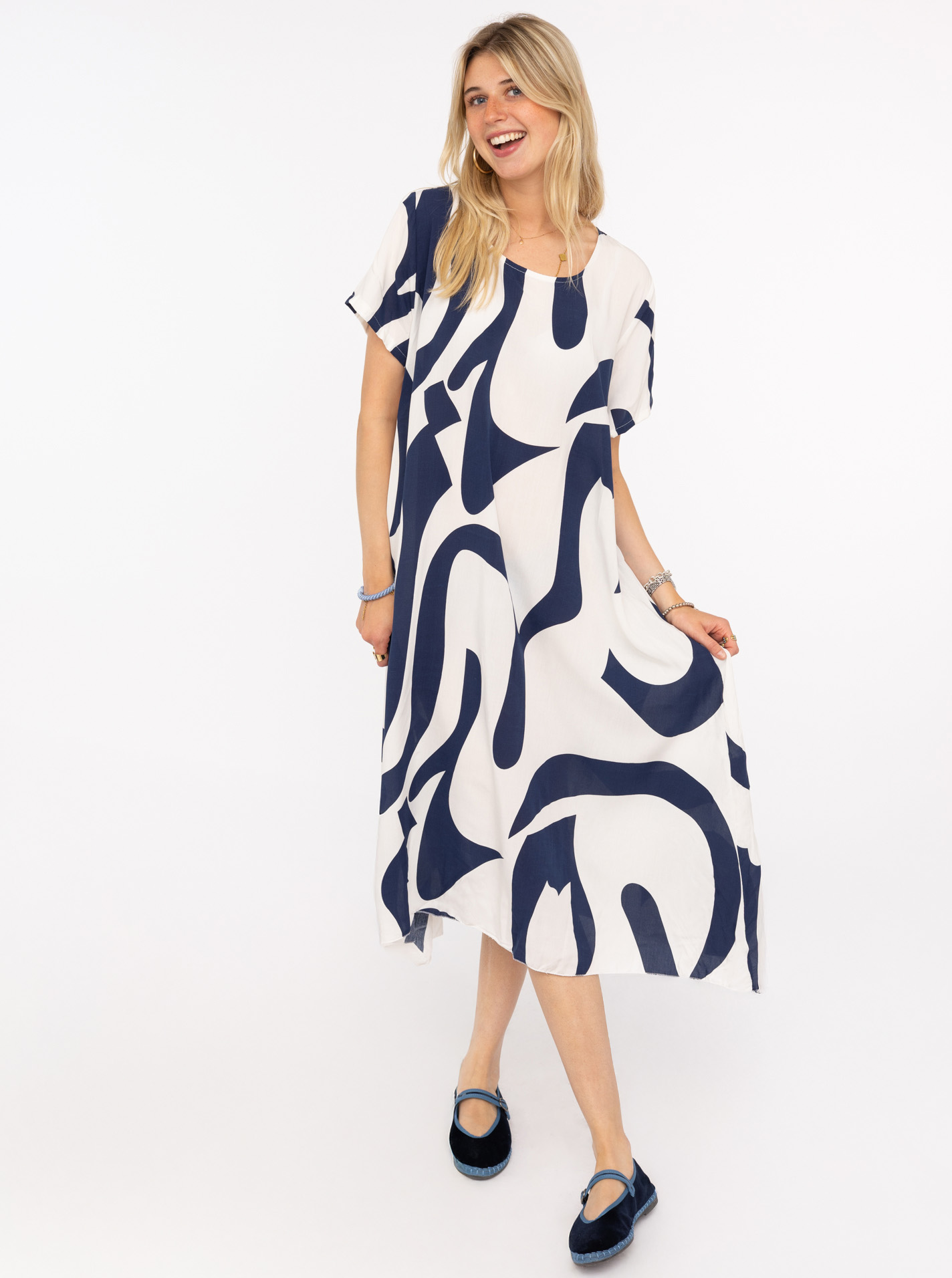Maxikleid Viskose "Abstrakt"