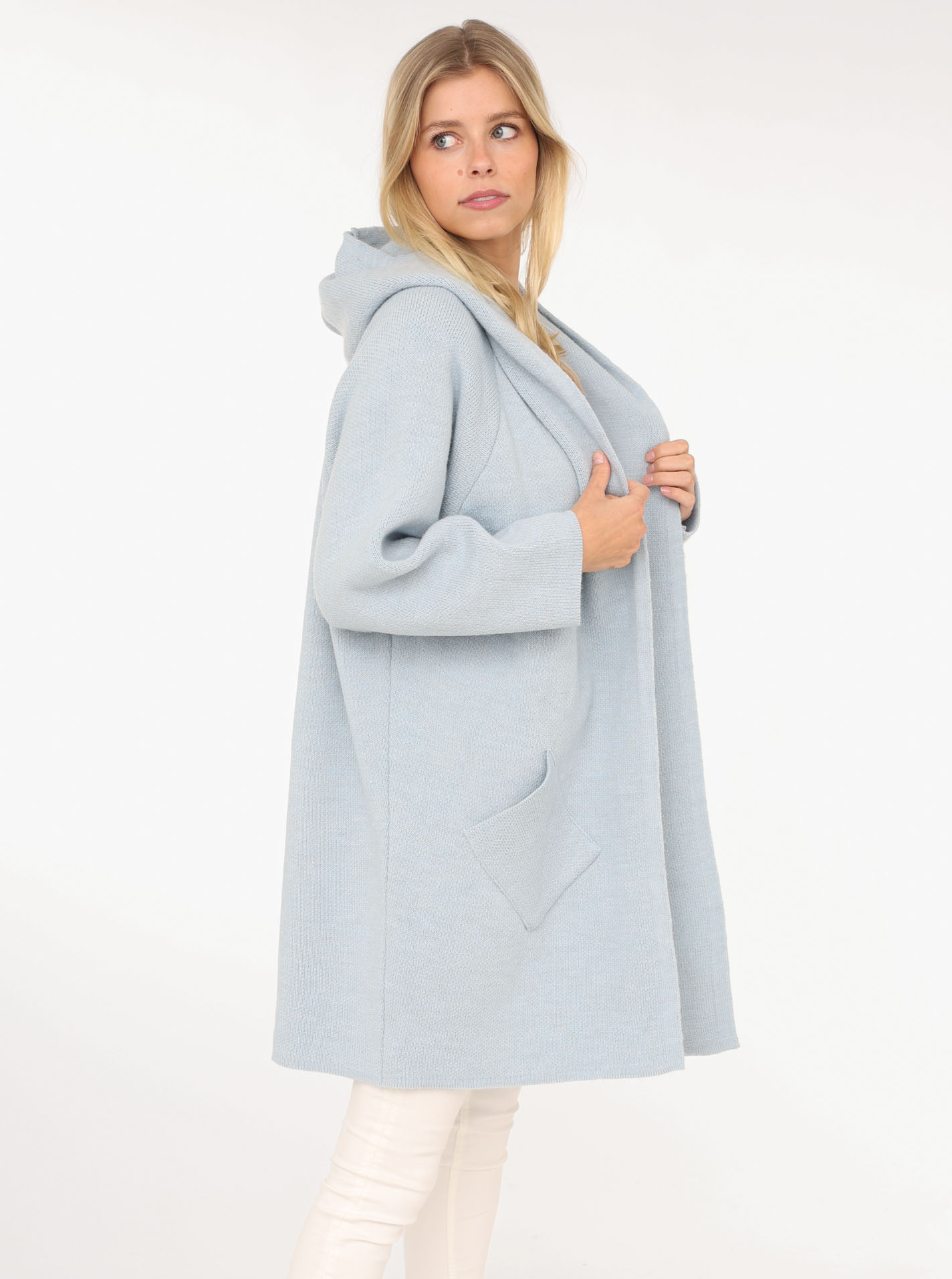 Kapuzenstrickjacke "New Vibes"