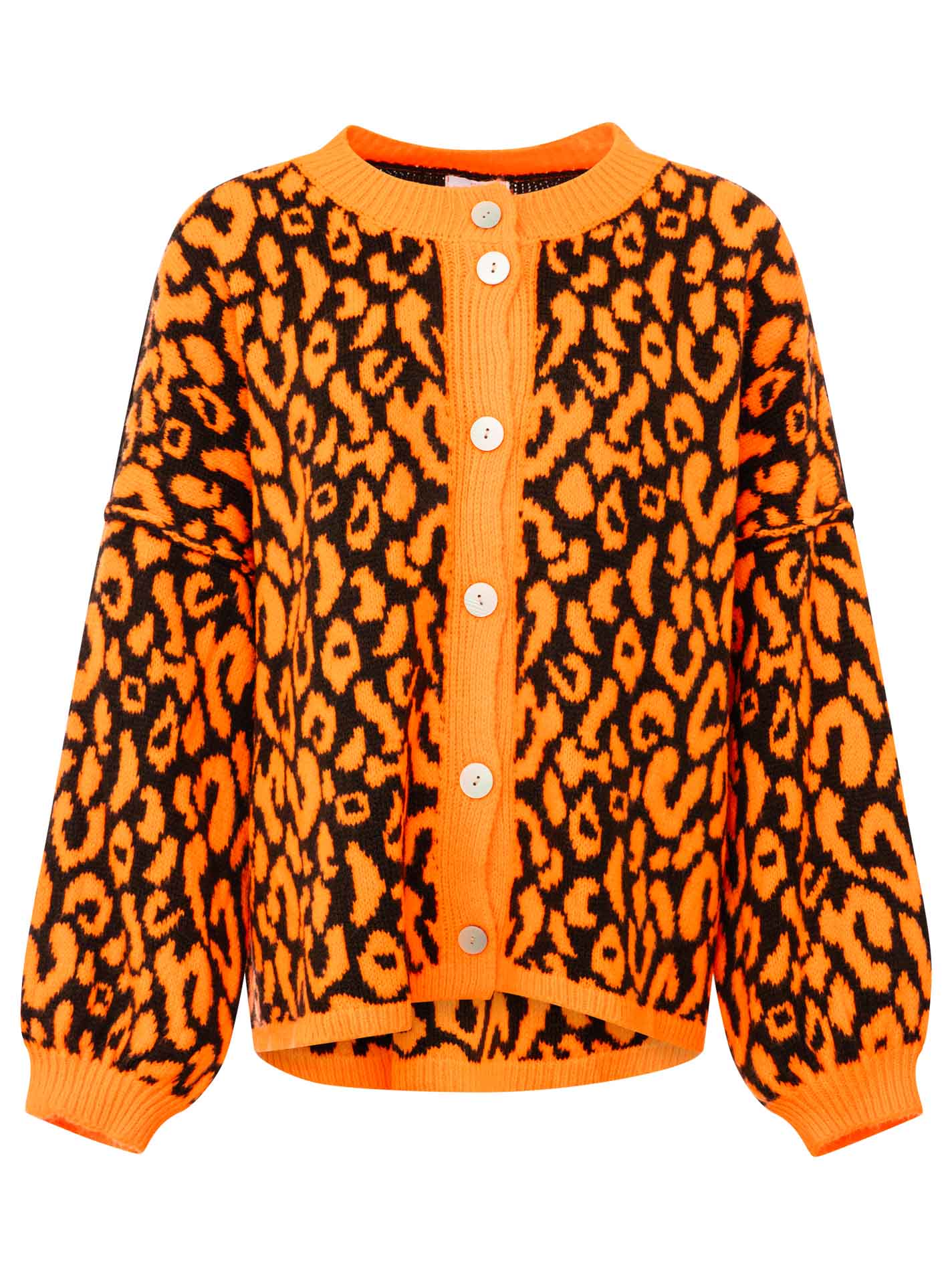 Cardigan Grobstrick "Neon Leo"