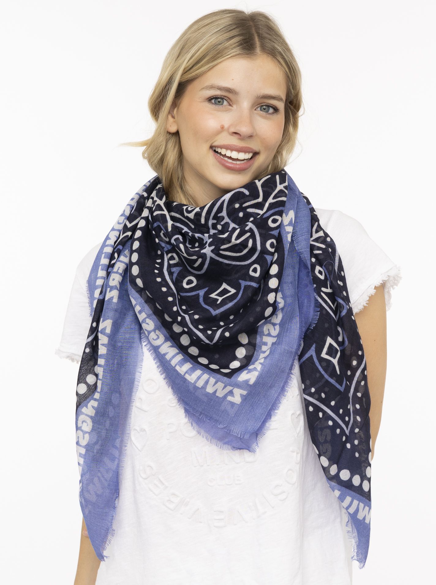 Viereck Druck "Zwillingsherz Paisley"