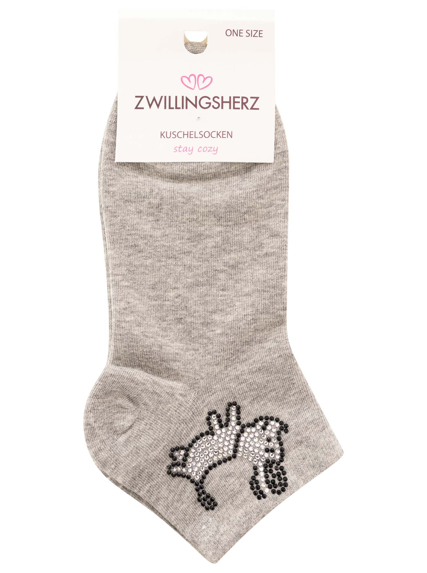 ART693fe3621f226_025_Socken_StrassHund_Grau Socken 10er Set "Strass Dackel"