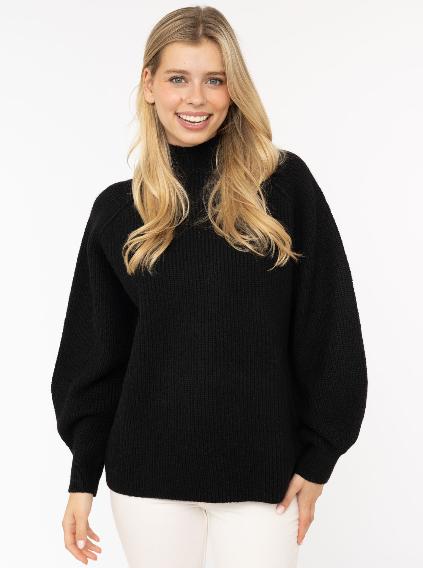 Pullover Wollmix mit hohem Kragen