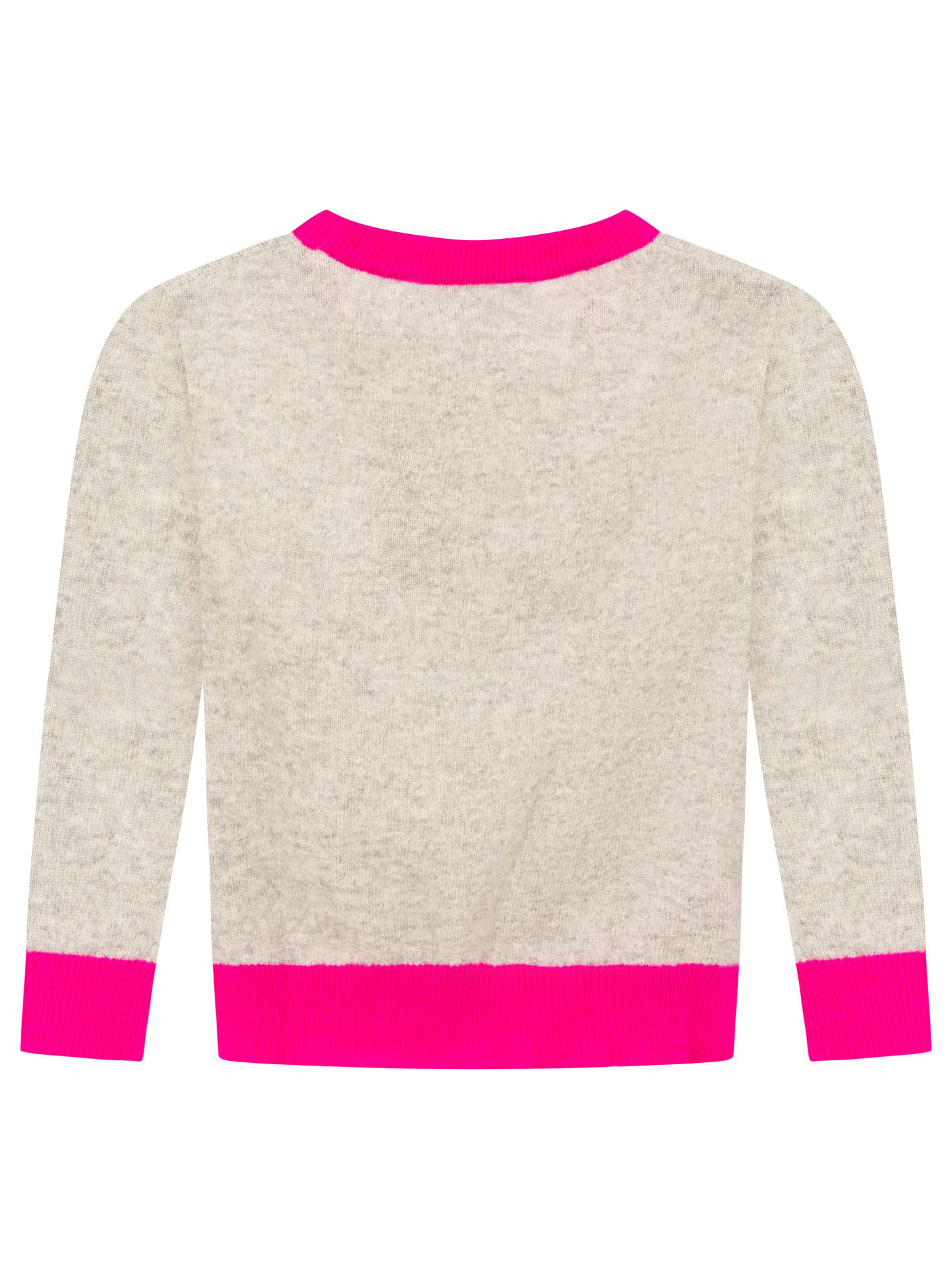 100% Cashmere Kids Rundhals Pullover zweifarbig