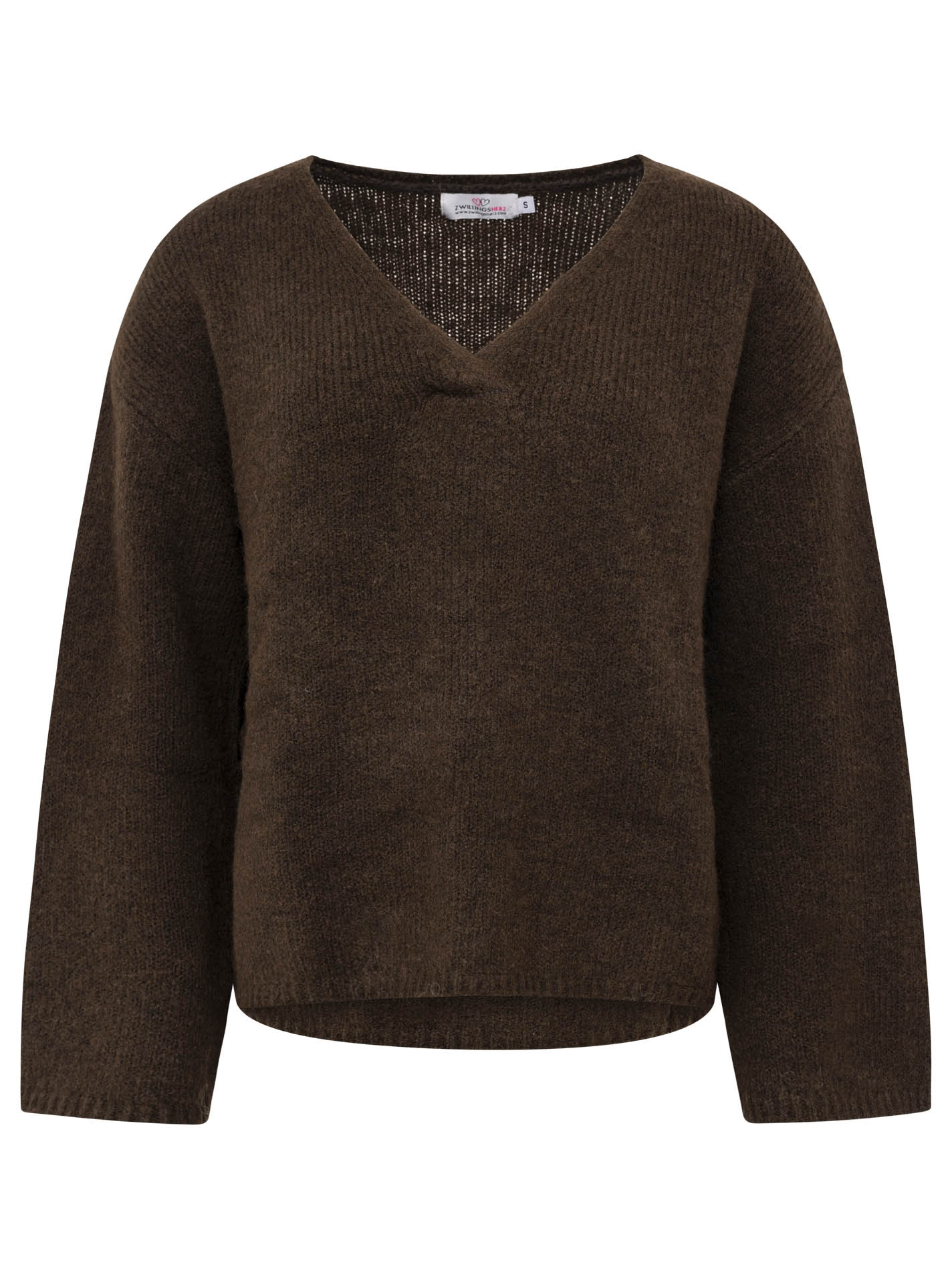 Wollmix Pullover mit V-Ausschnitt