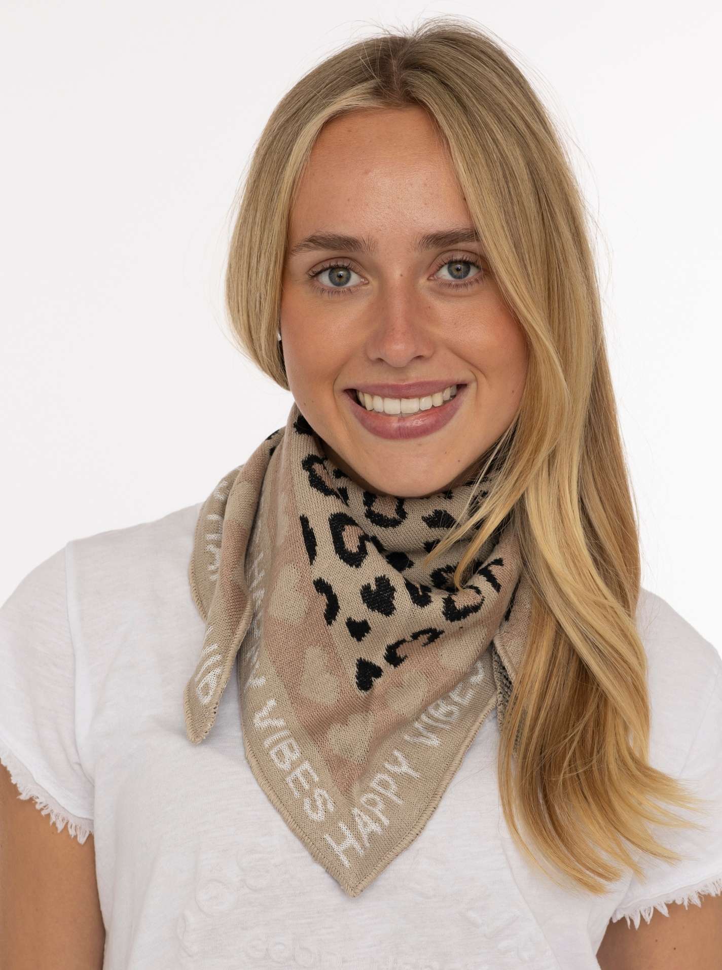 Kleines Halstuch BW "Happy Vibes"