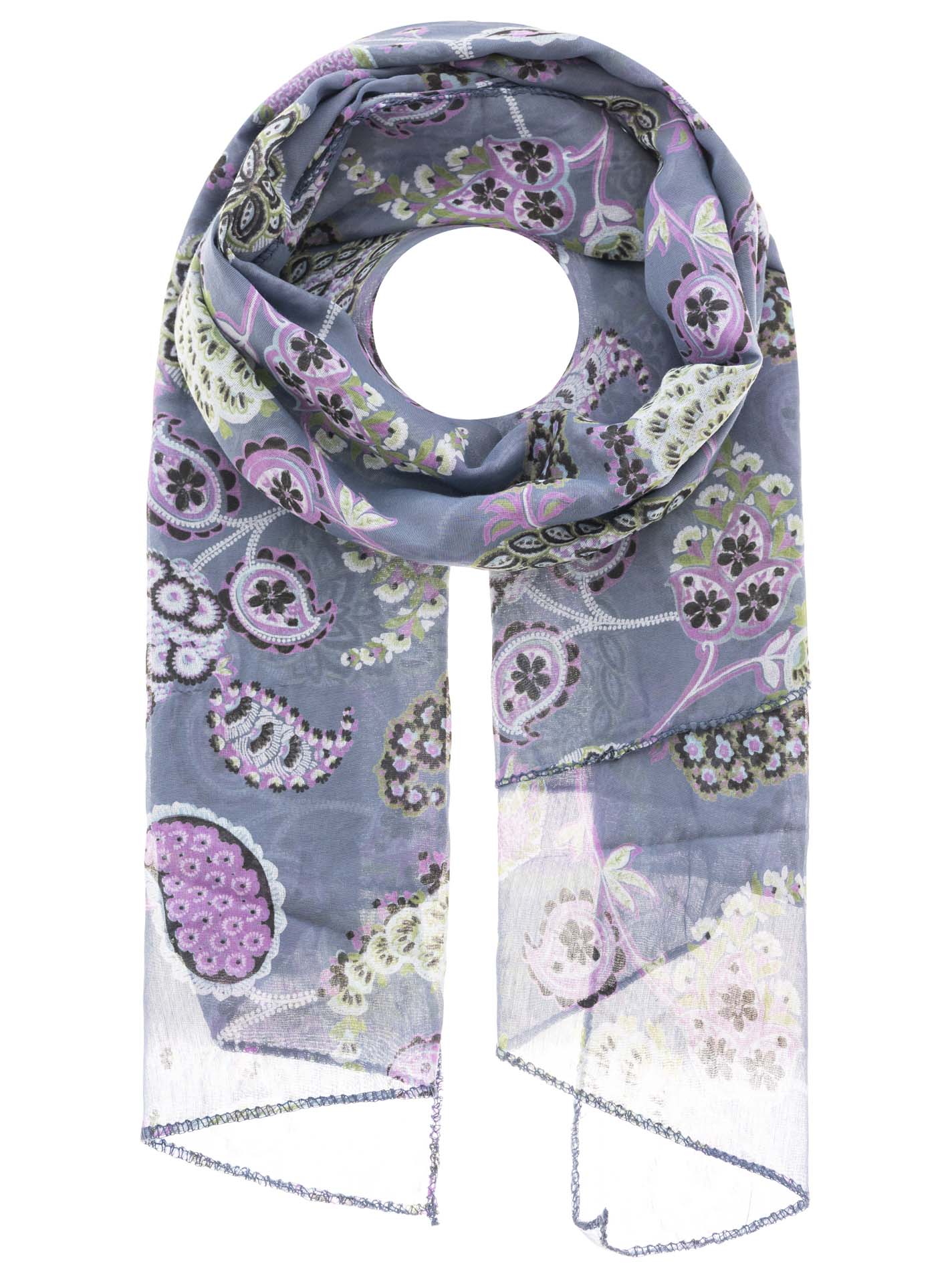 Schal BW/Seide "Paisley Poetry"