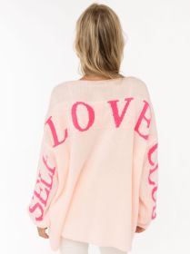 Oversize Strick Pullover "Self Club"