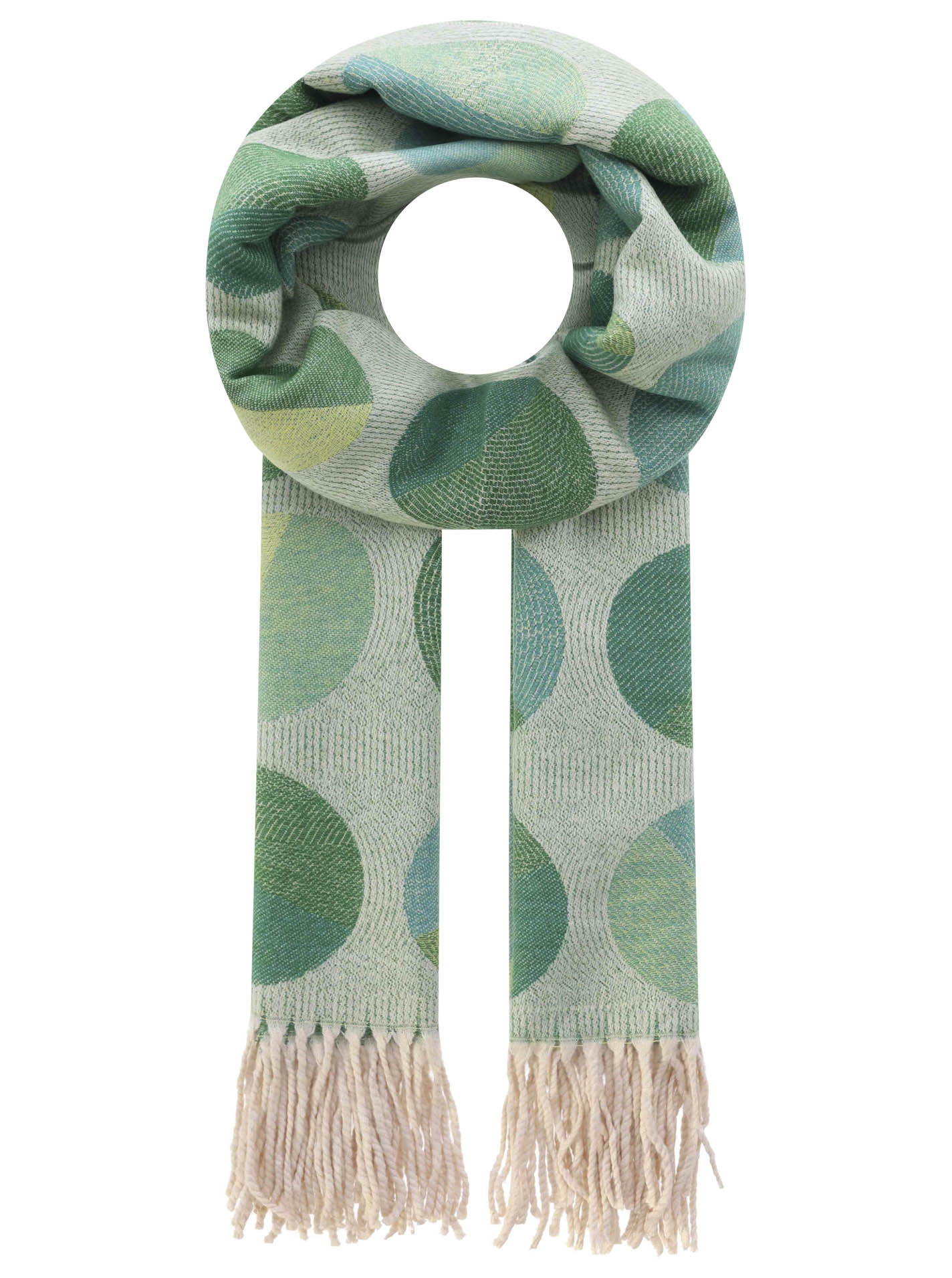 Kuschelschal Viskose Soft "Bubbles & Tassel"