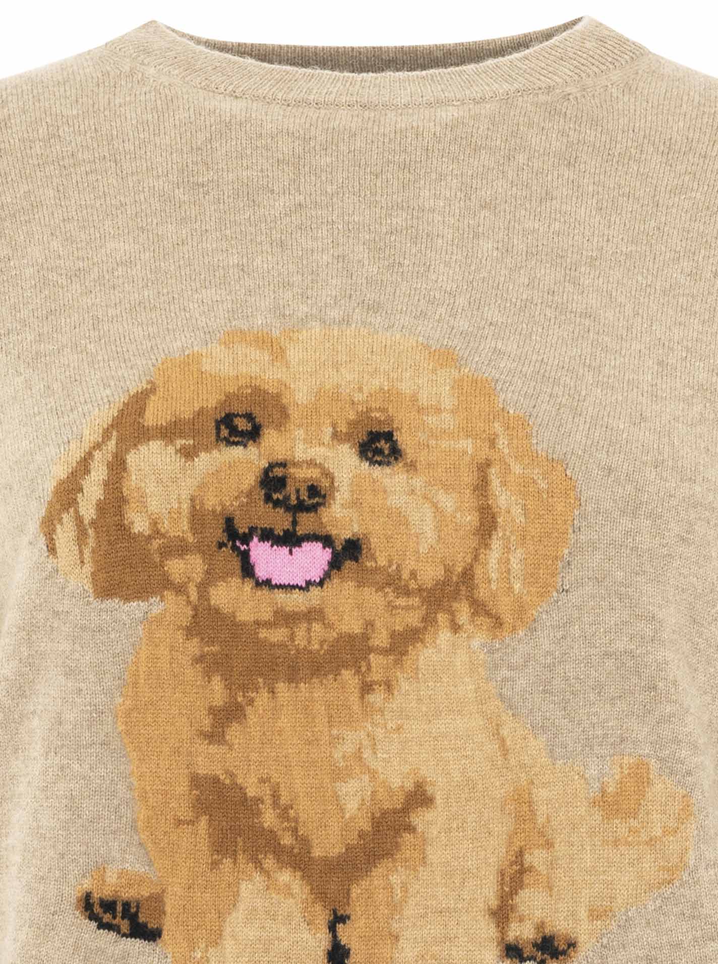100% Cashmere Pullover Fluffy Dog