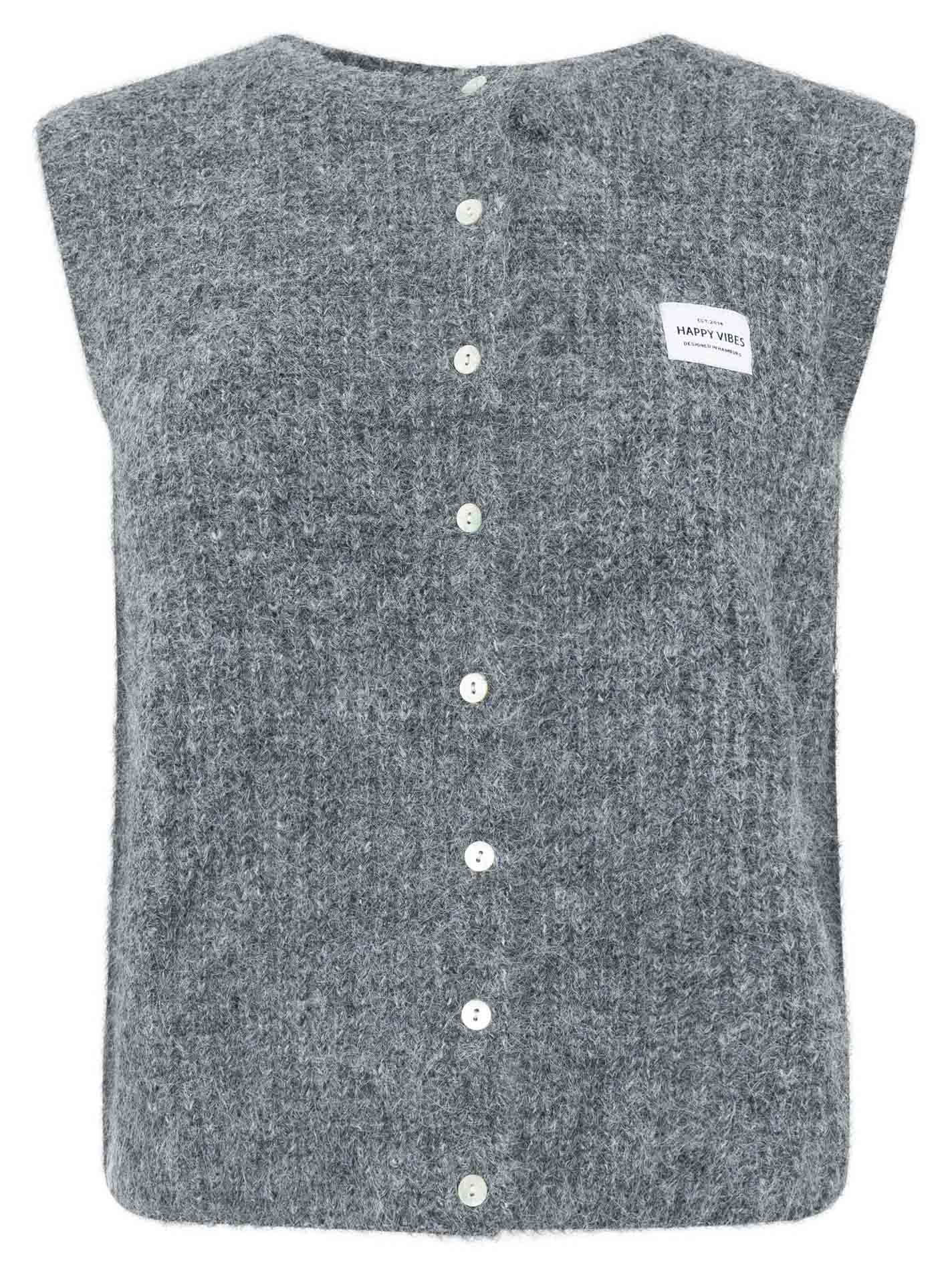 Strickweste mit Knöpfen und Patch