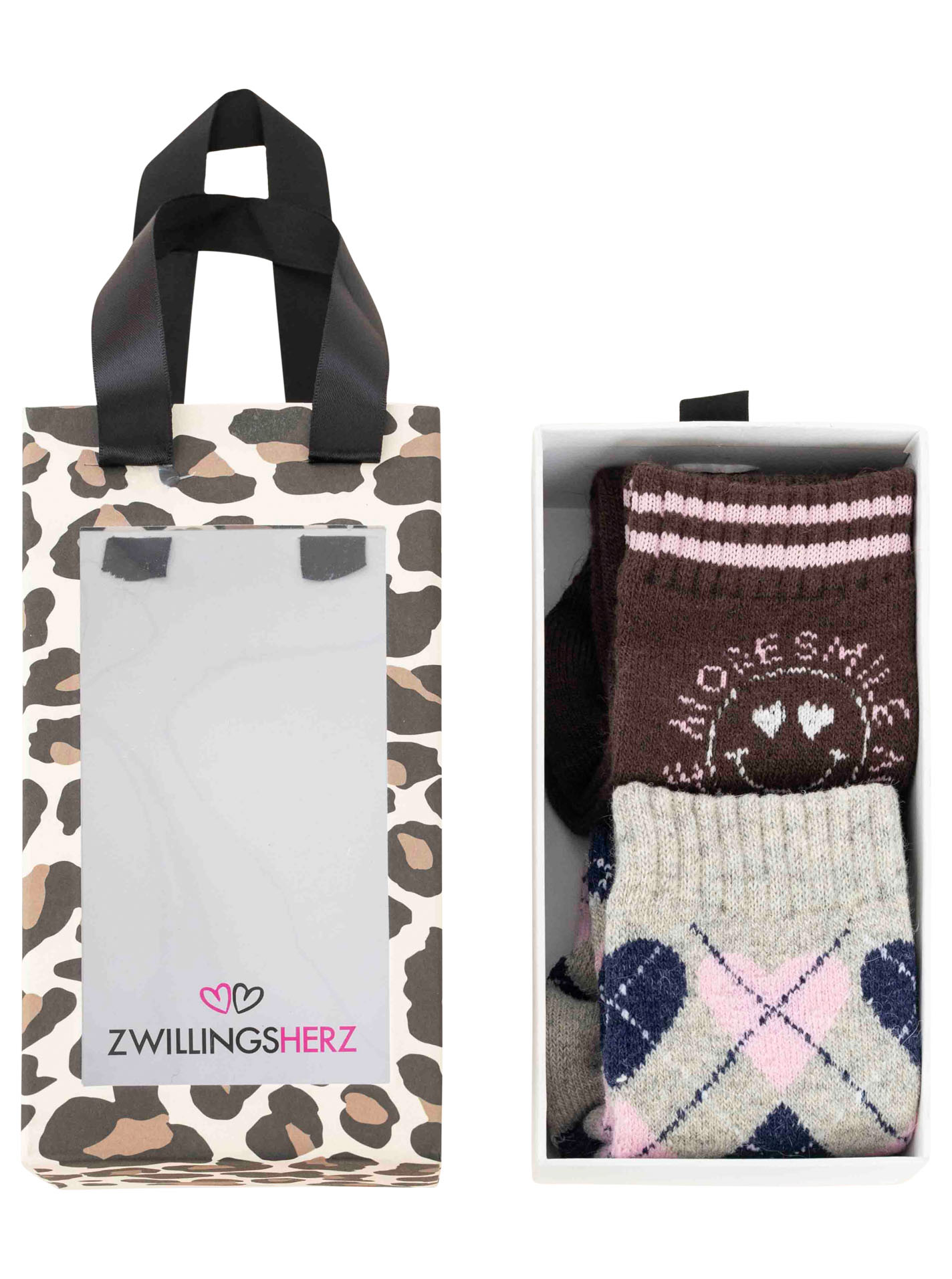 2er Pack Gifting Box Socken "Love & Smile"