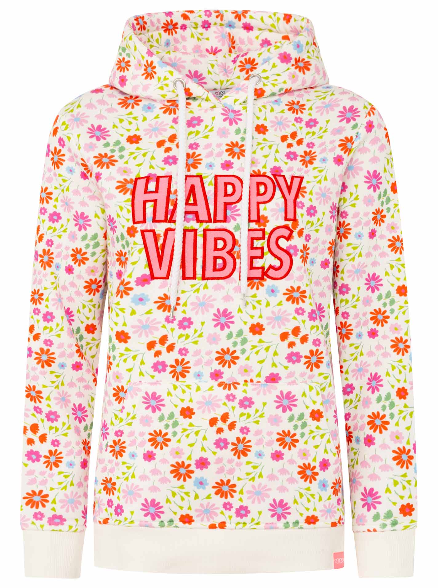 Hoodie "AOP Flower Happy Vibes"