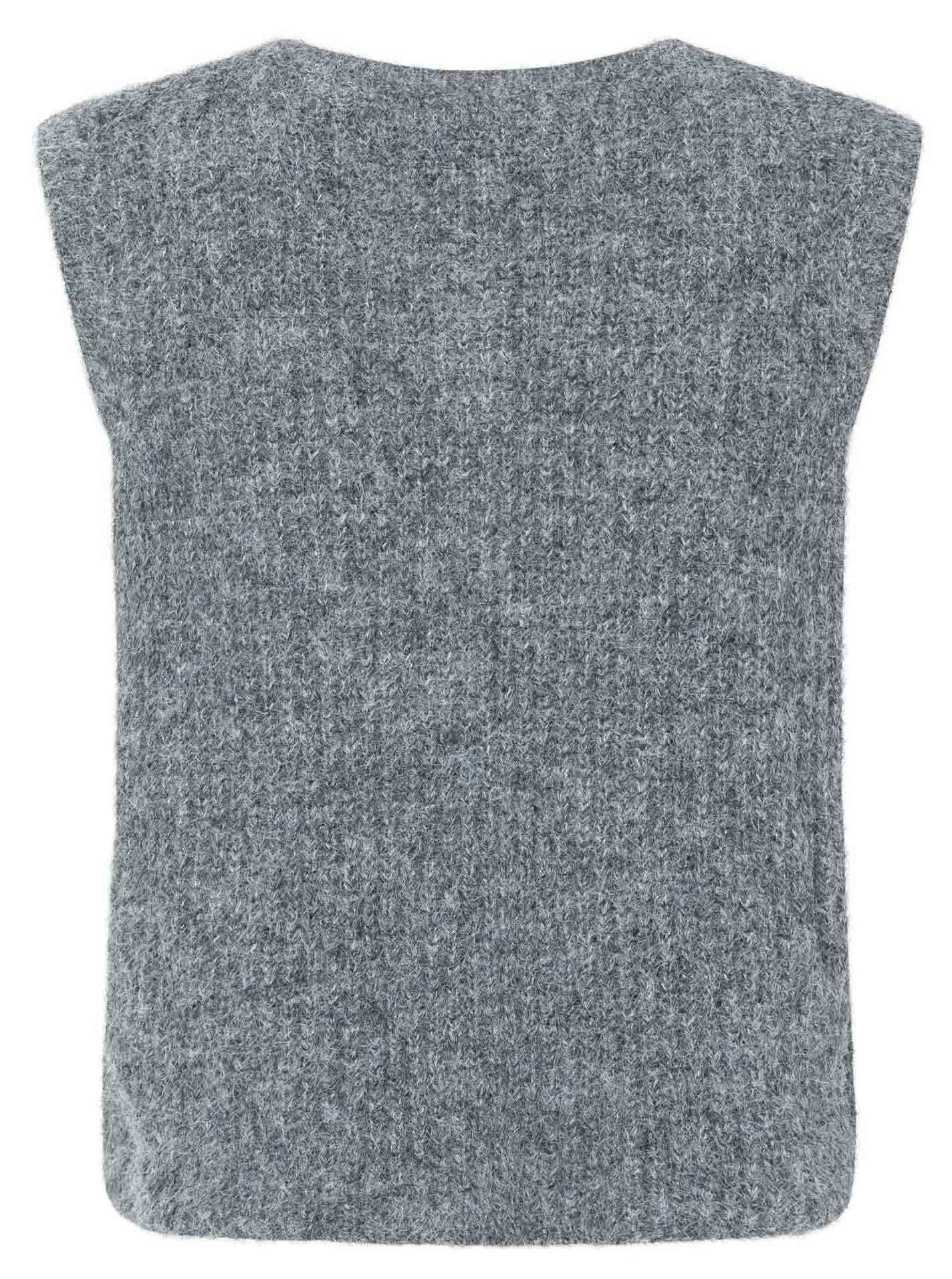 Strickweste mit Knöpfen und Patch
