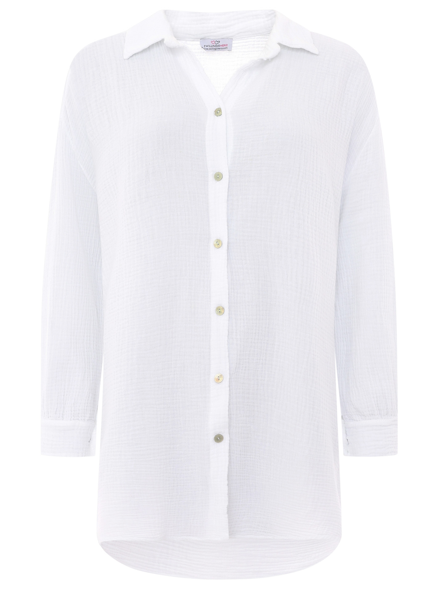 XXL Musselin Bluse "Knopfleiste"