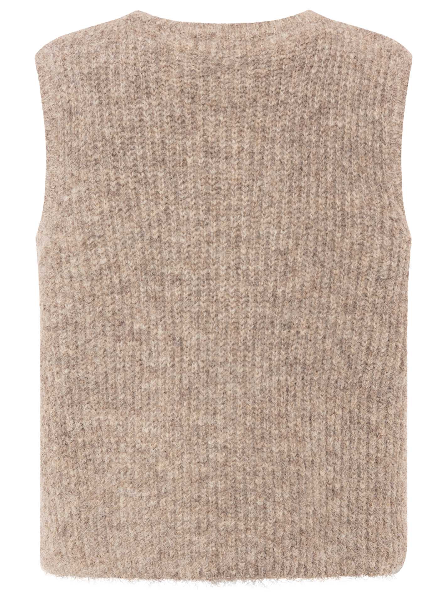 Strickweste mit Knöpfen und Patch