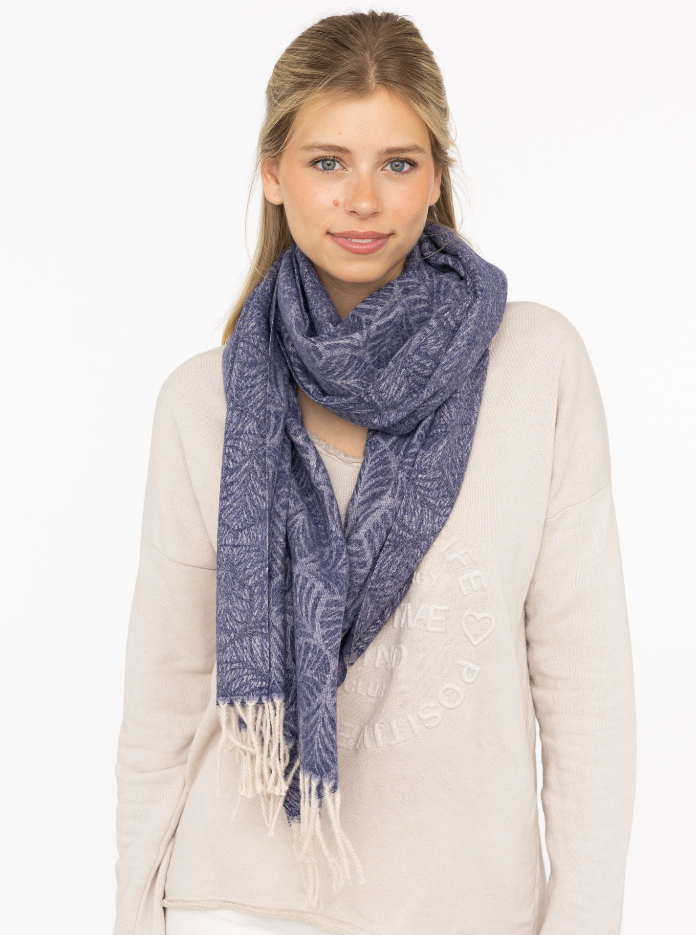 Winterschal "Abstrakte Blätter"