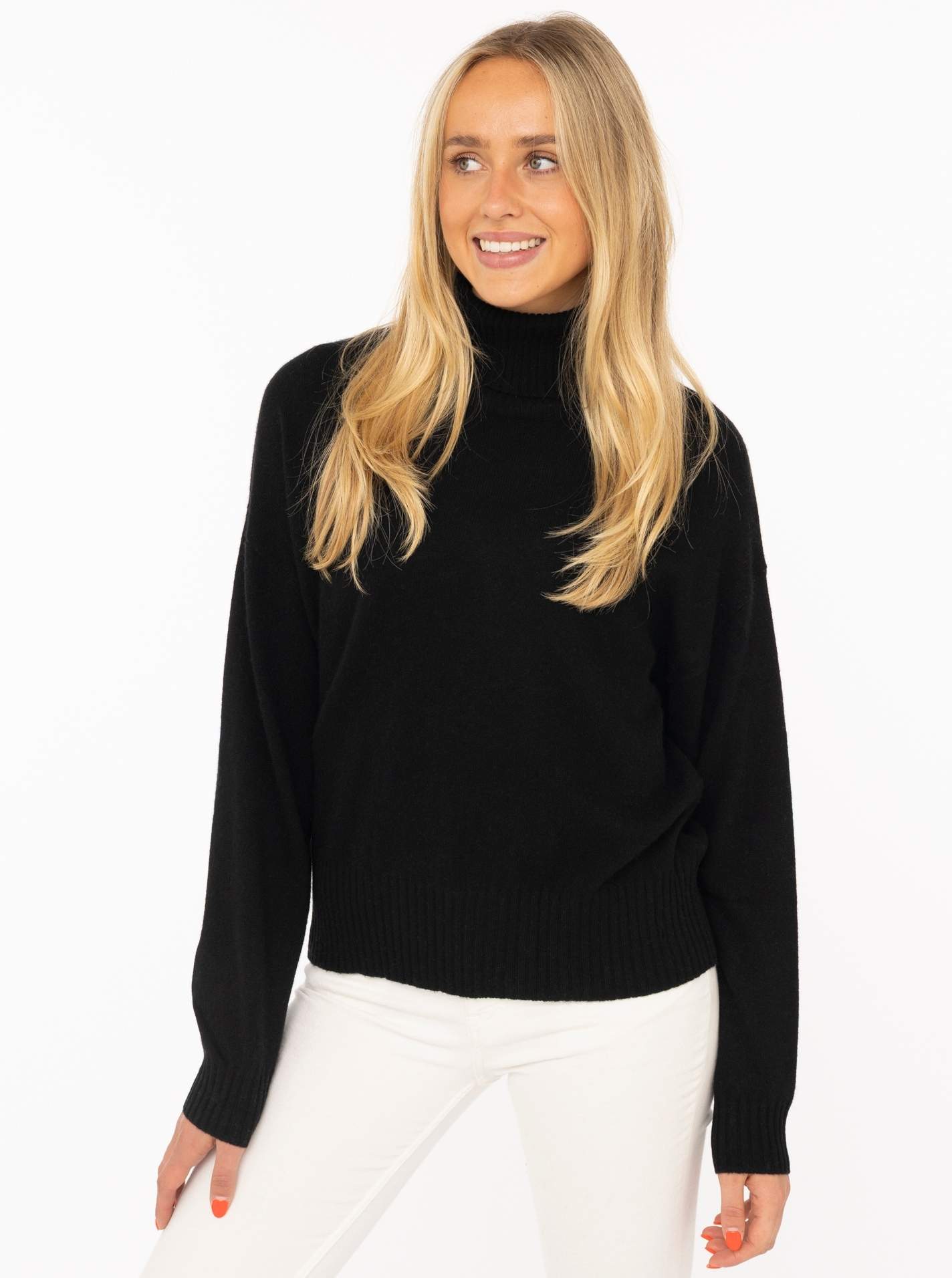 100% Cashmere Boxy Rollneck