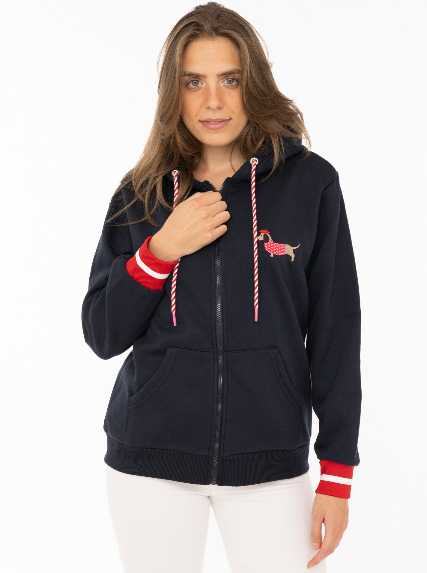 Hoodiejacke "Très Bien"