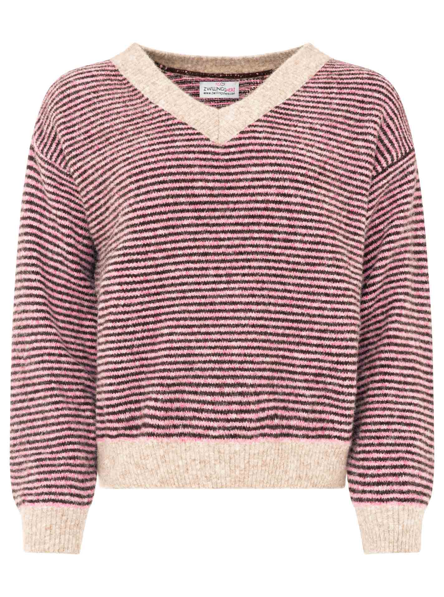 Wollmix Pullover "Streifen"