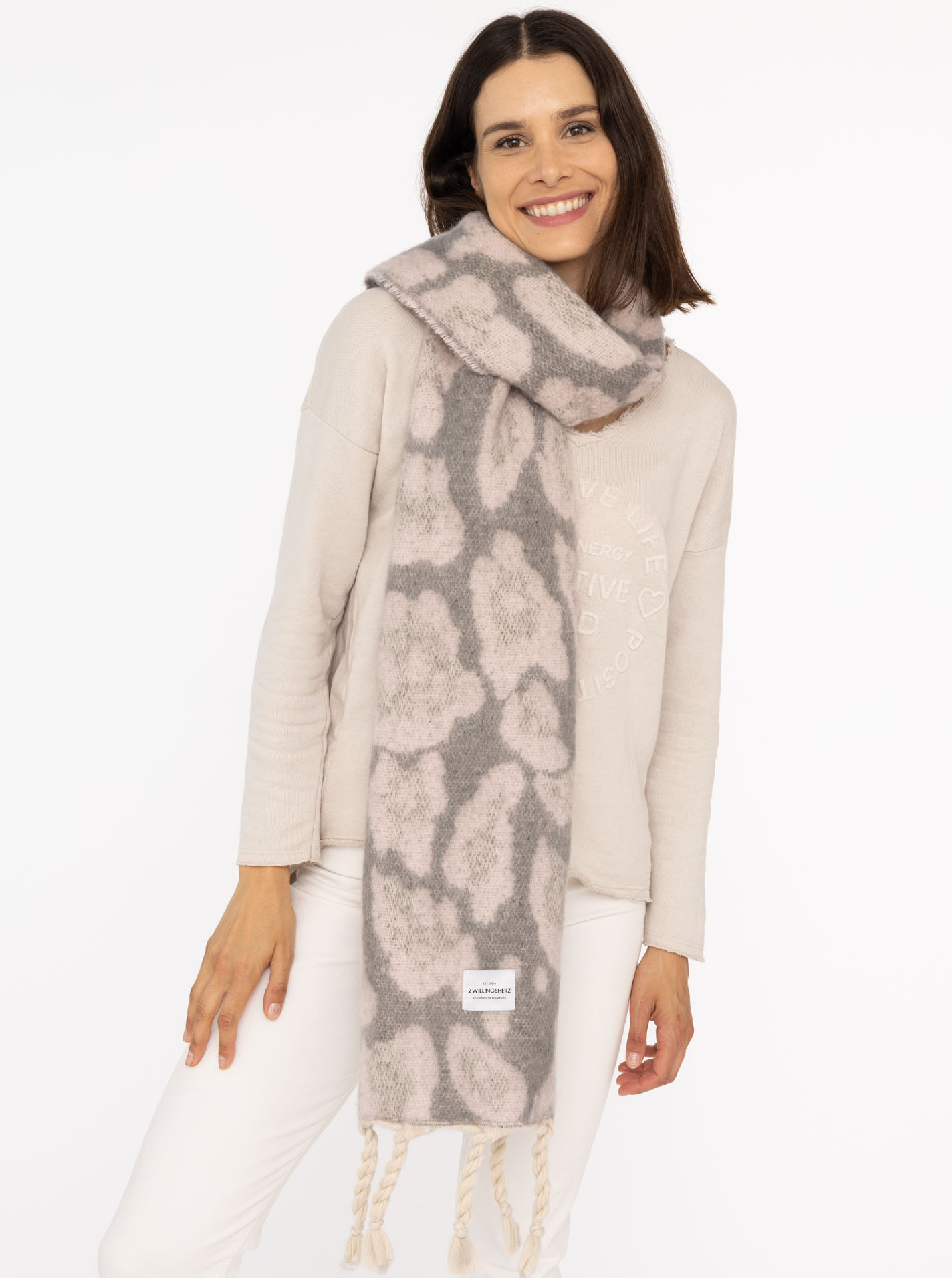 XXL Big Scarf "Leo & Tassel"