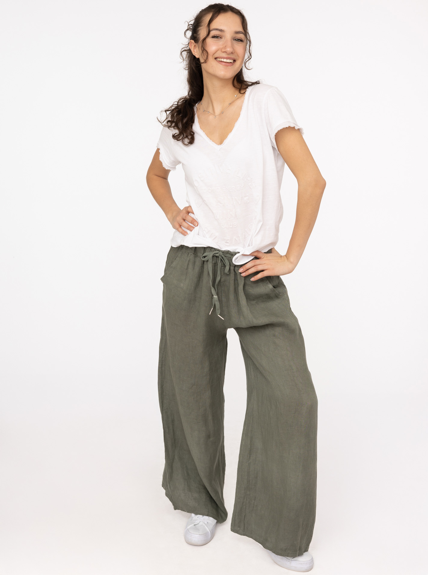 100% Leinen Hose "Oversize"