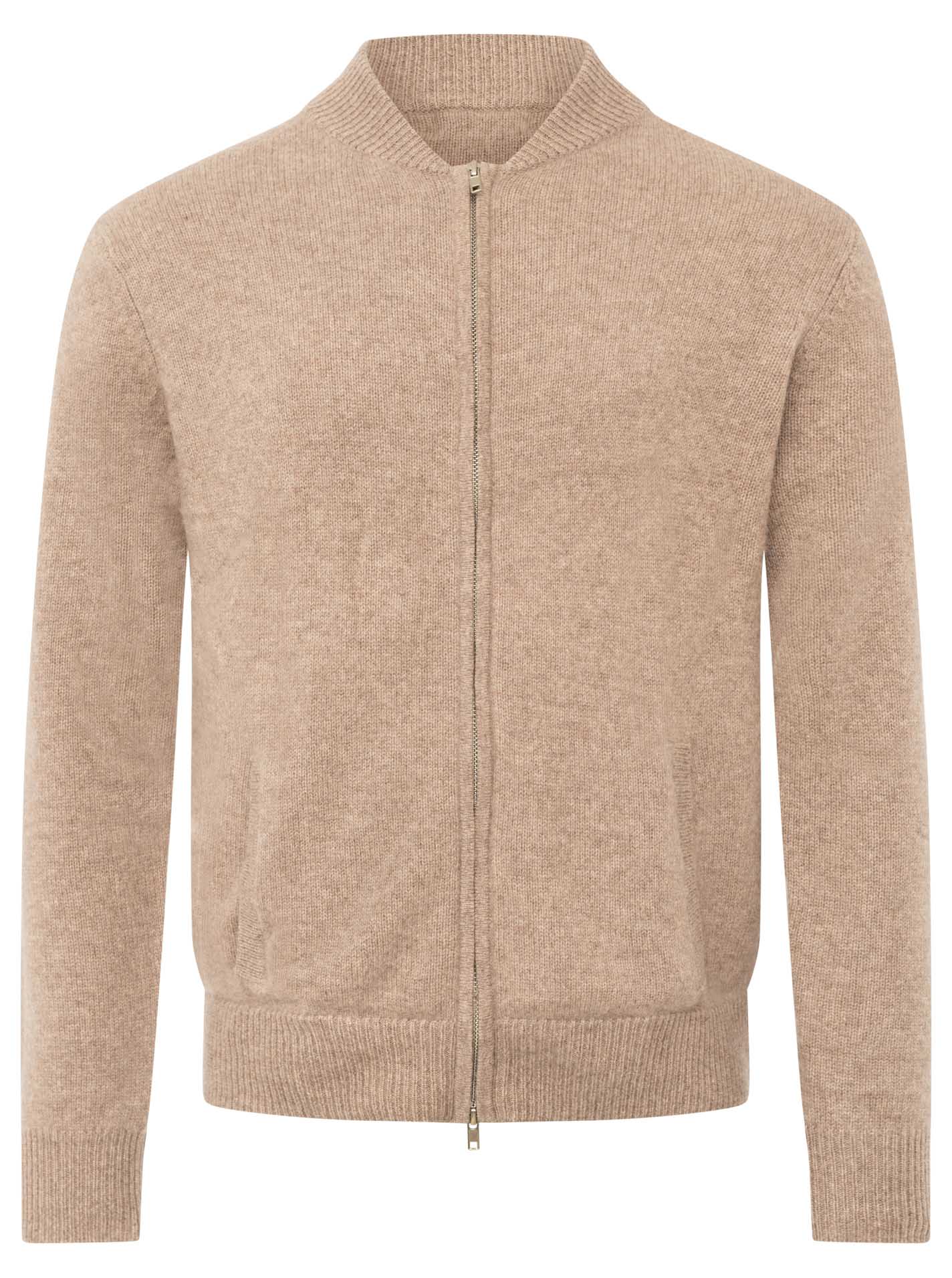 100% Cashmere Herren Bomberjacke Strick