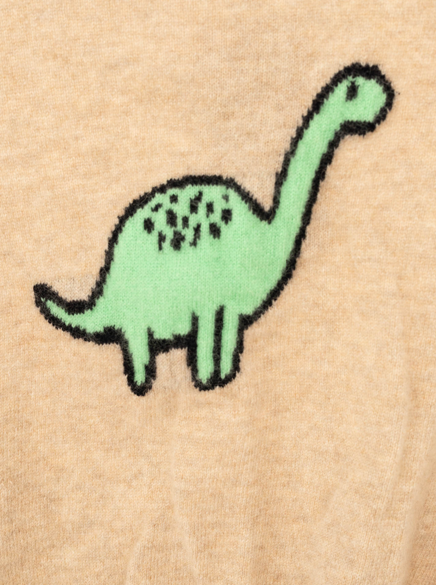100% Cashmere Kids Rundhals Pullover Dino