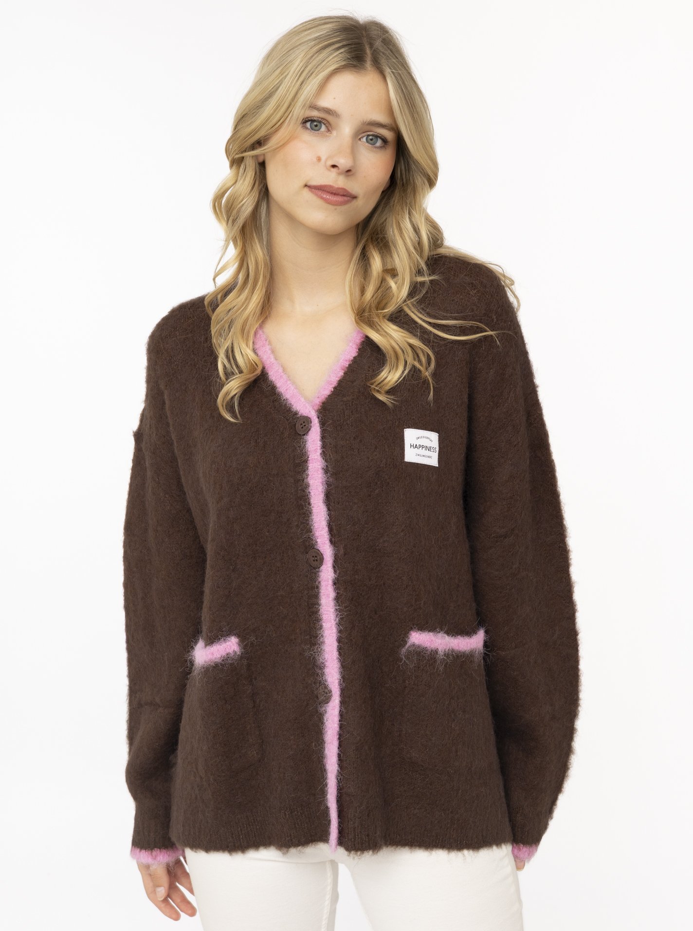 Oversized Cardigan "Neon & Patch"