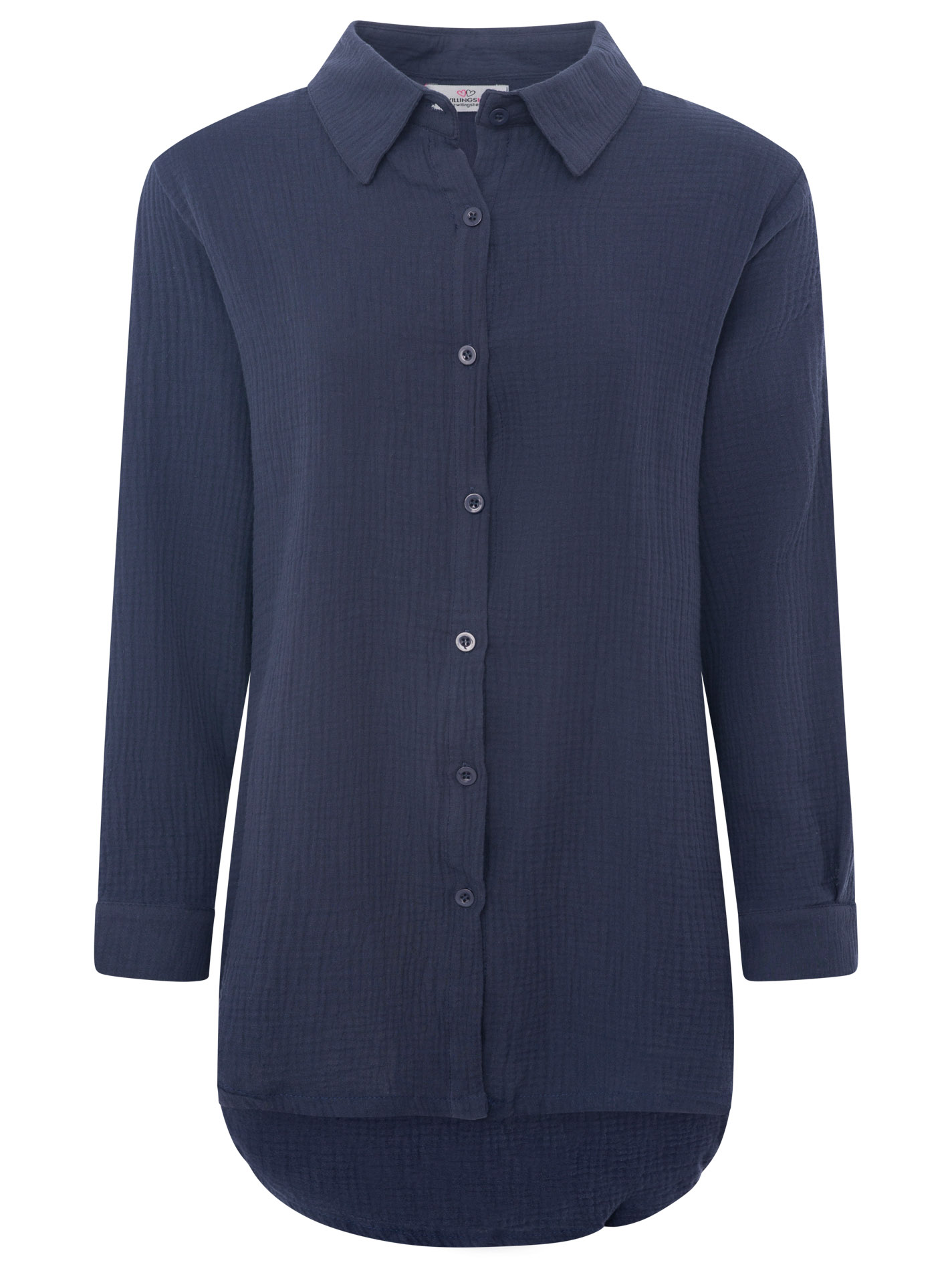 XXL Musselin Bluse "Knopfleiste"