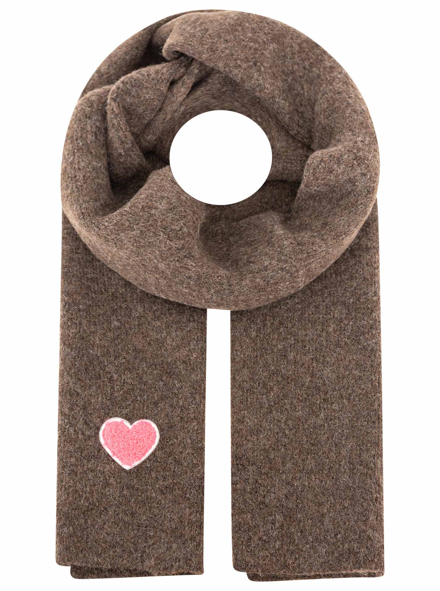 Strickschal Wollmix "Uni & Herz"