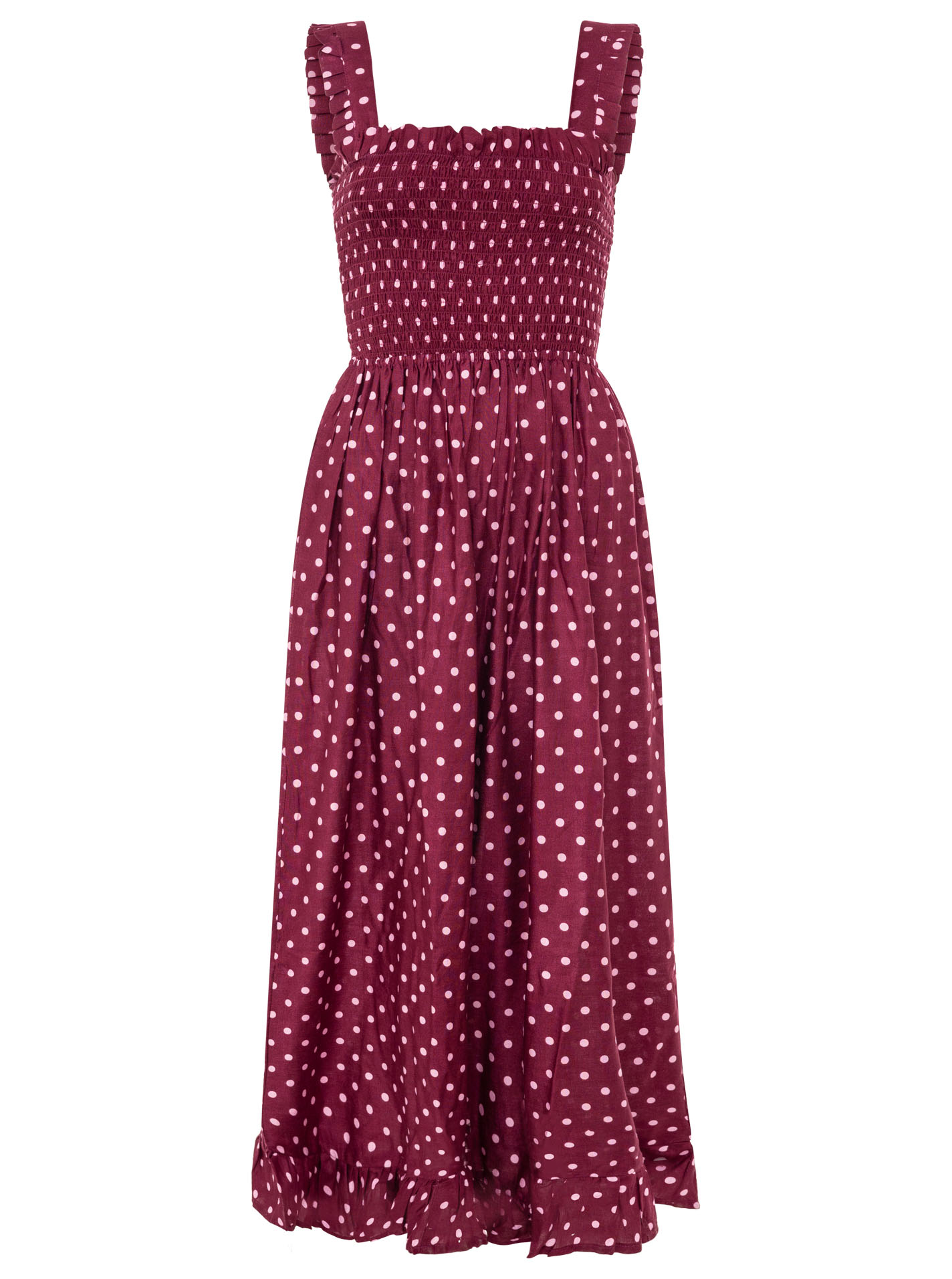 ART6943f0dc16798_058_Kleid_ClassicDots_33427_Bordeaux Kleid BW "Classis Dots"