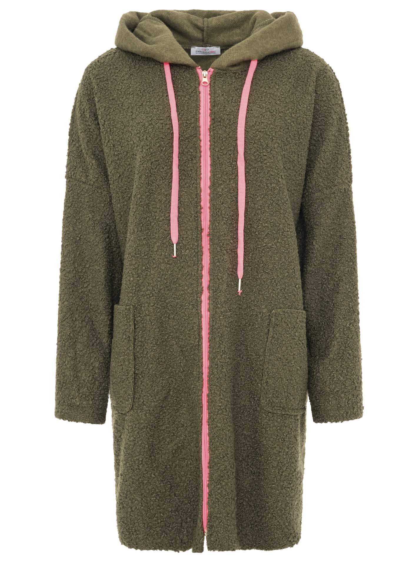 Oversize Teddy Mantel "Neon"