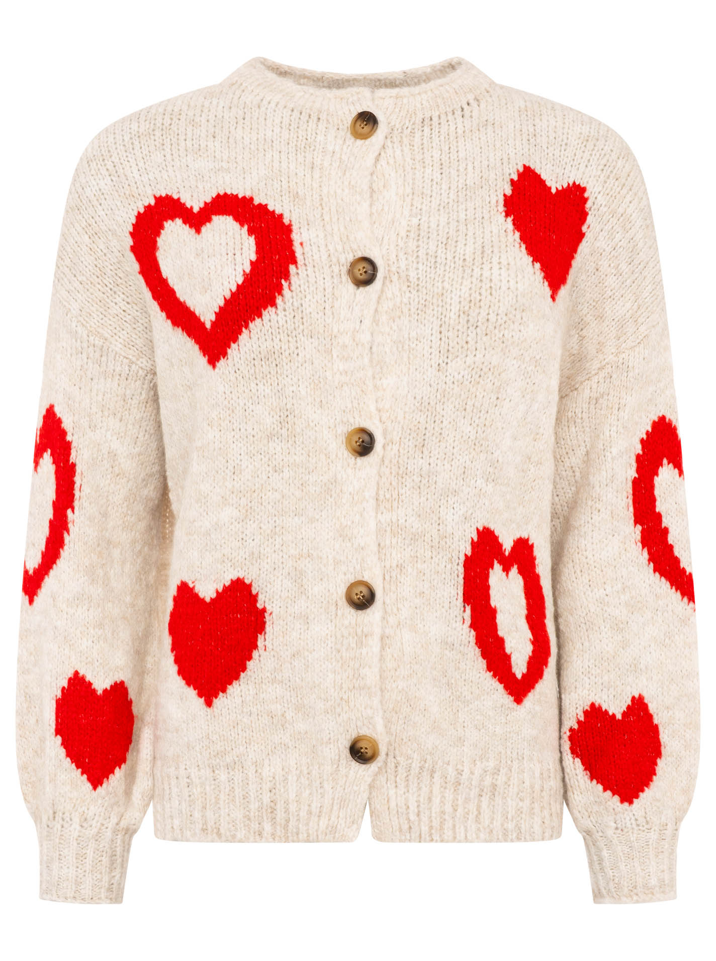 Cardigan Wollmix "Hearts"