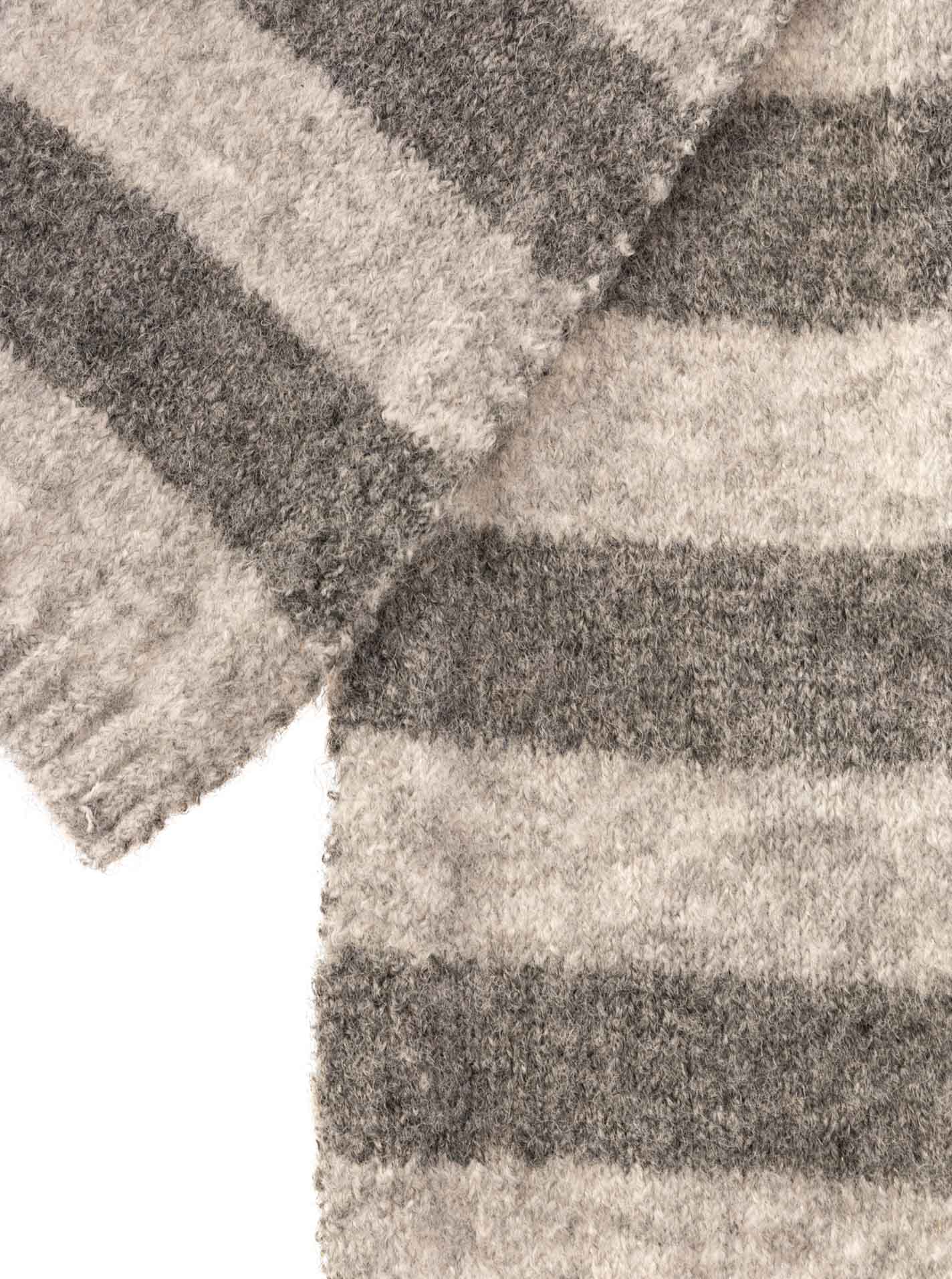 Strickschal Schmal Wollmix "Streifen"