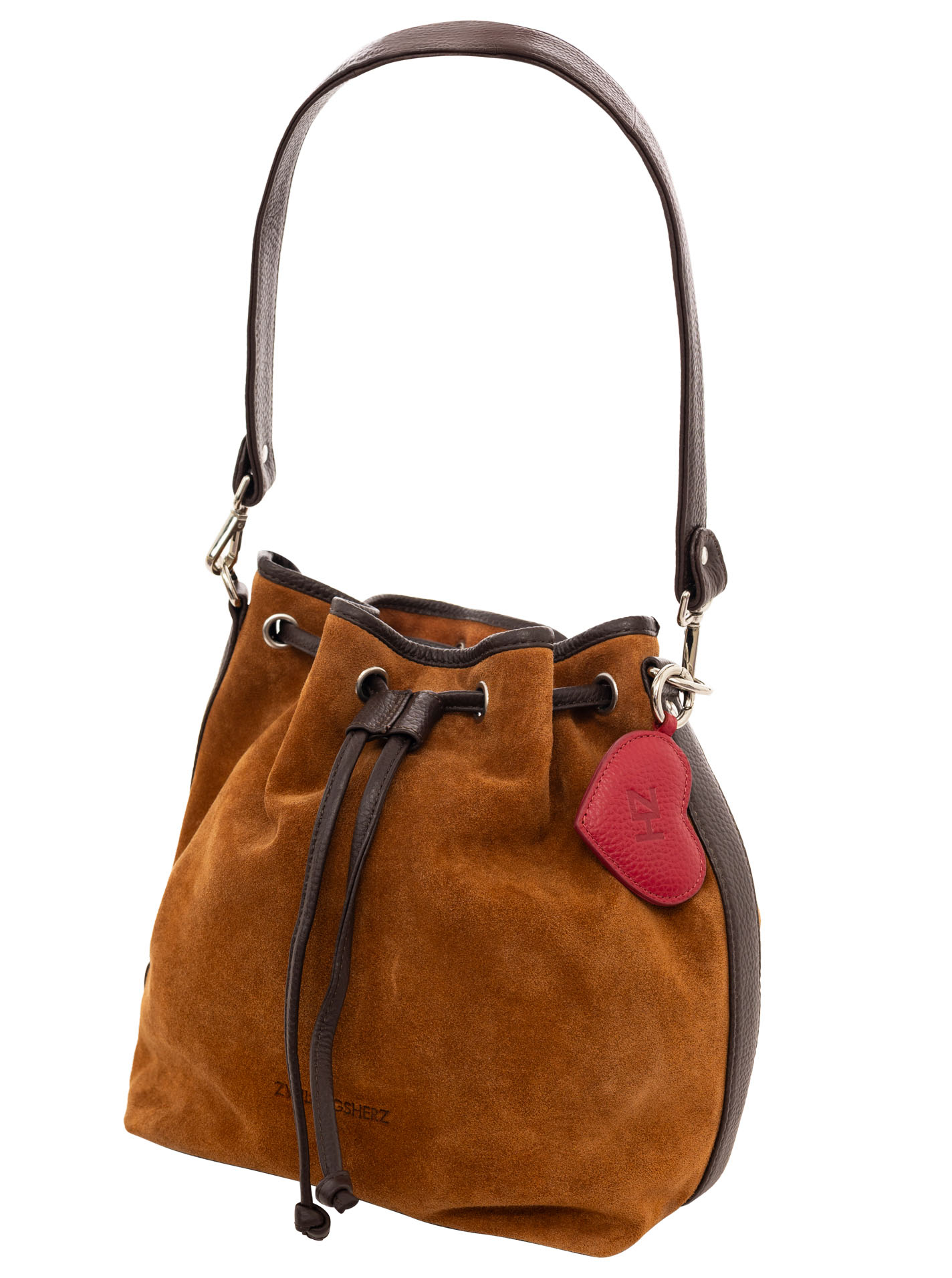 Ledertasche "Suede Drawstring Bag"