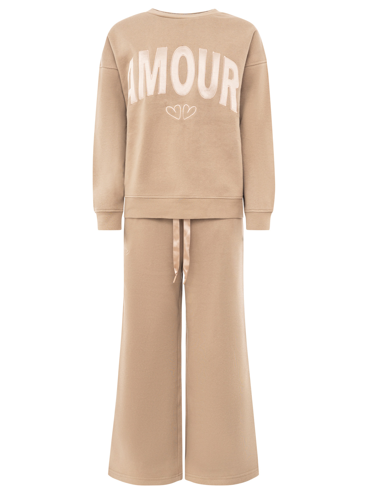 Boxy Sweatshirt "AMOUR" Satin
