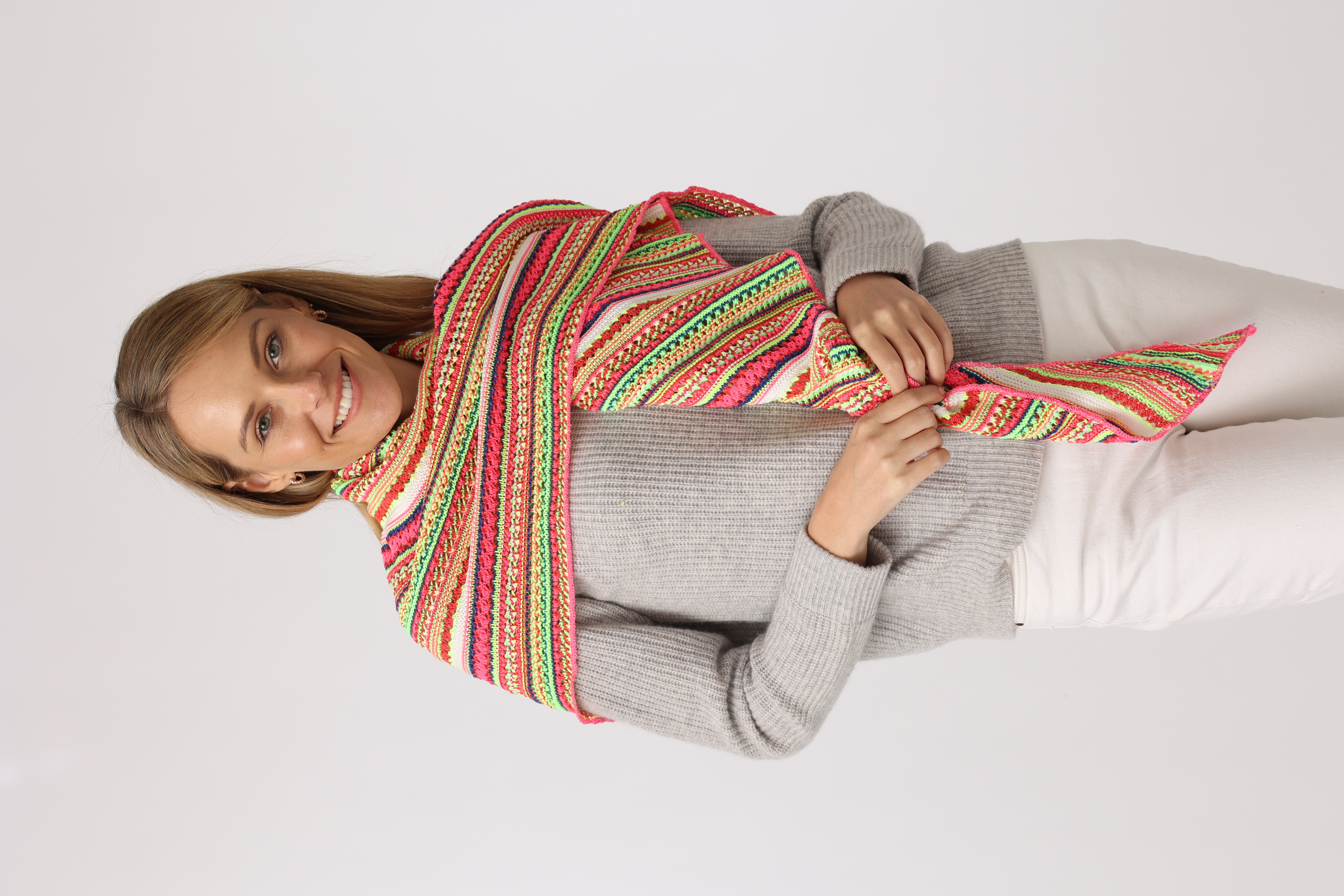 Dreieckstuch BW "Strick Mix"