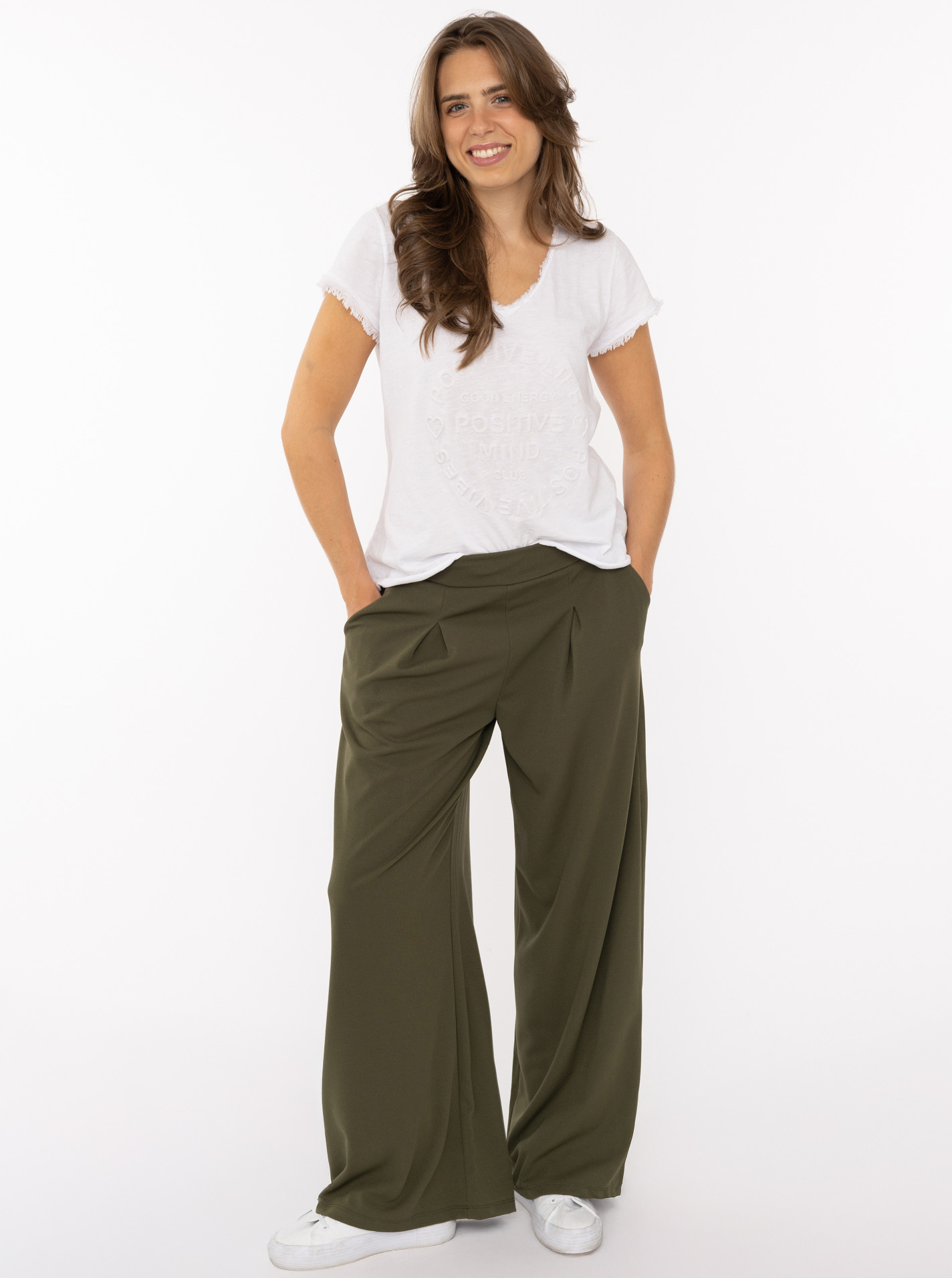 Oversize Stoffhose "Bundfalte"