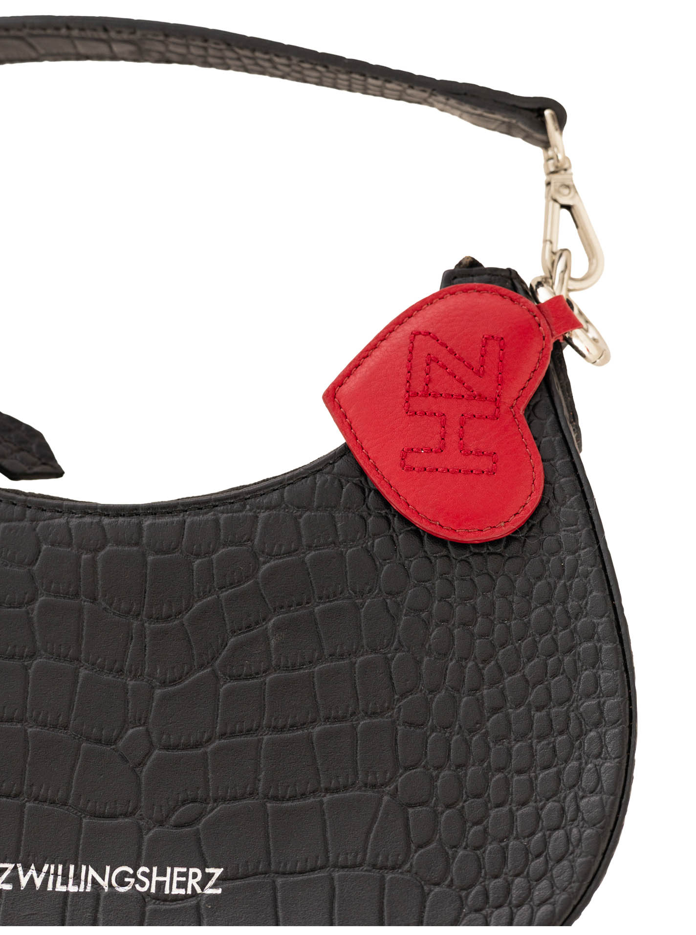 Ledertasche "Halfmoon Croco"