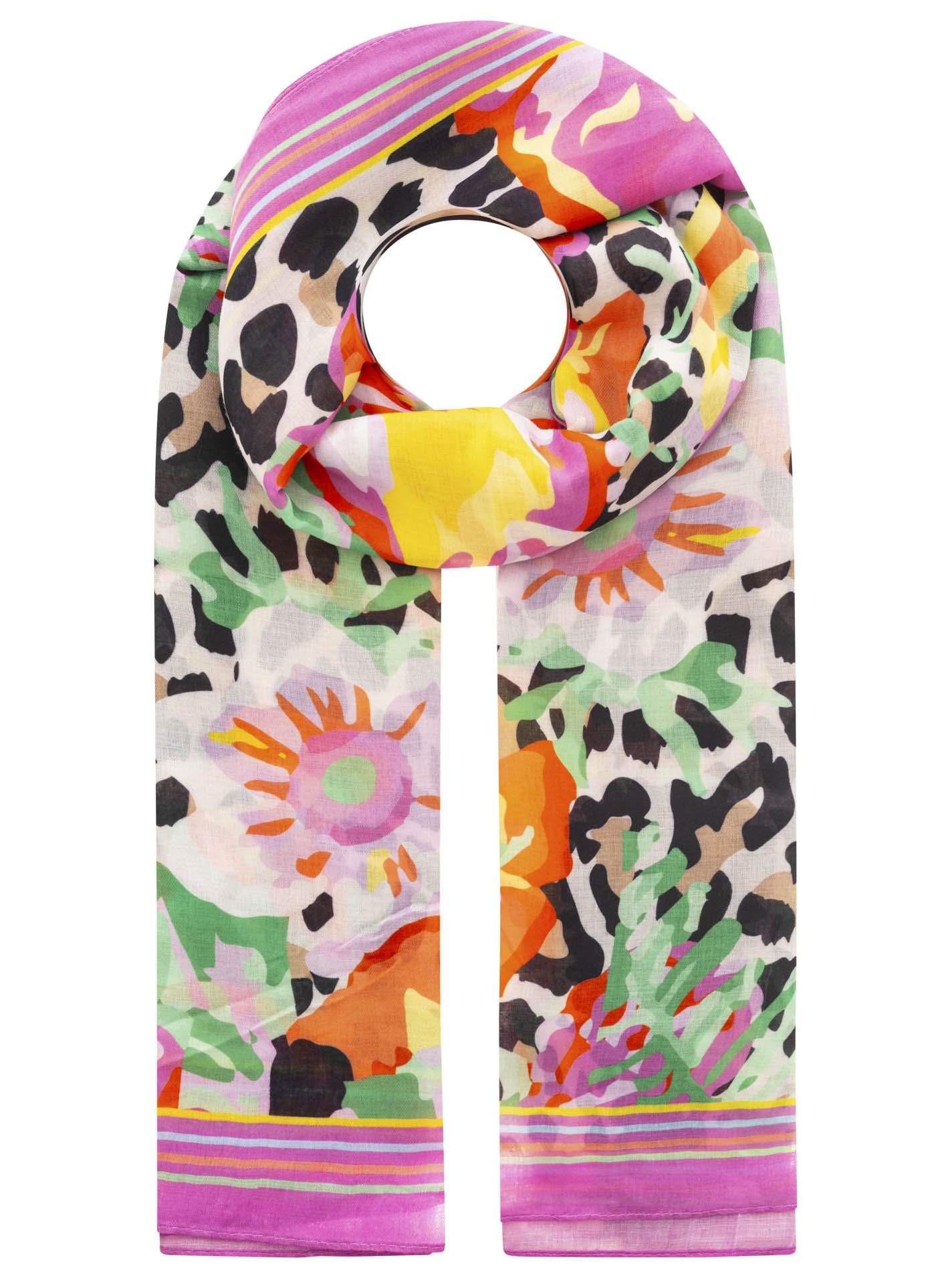 Schal Viskose Mix "Tropical Tucan & Tiger Star"