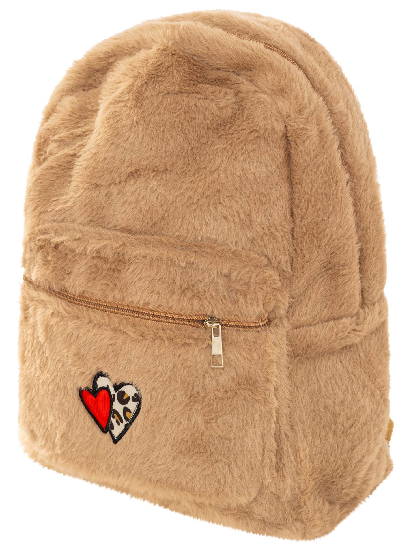 Rucksack Fake Fur "Leo & Herz"