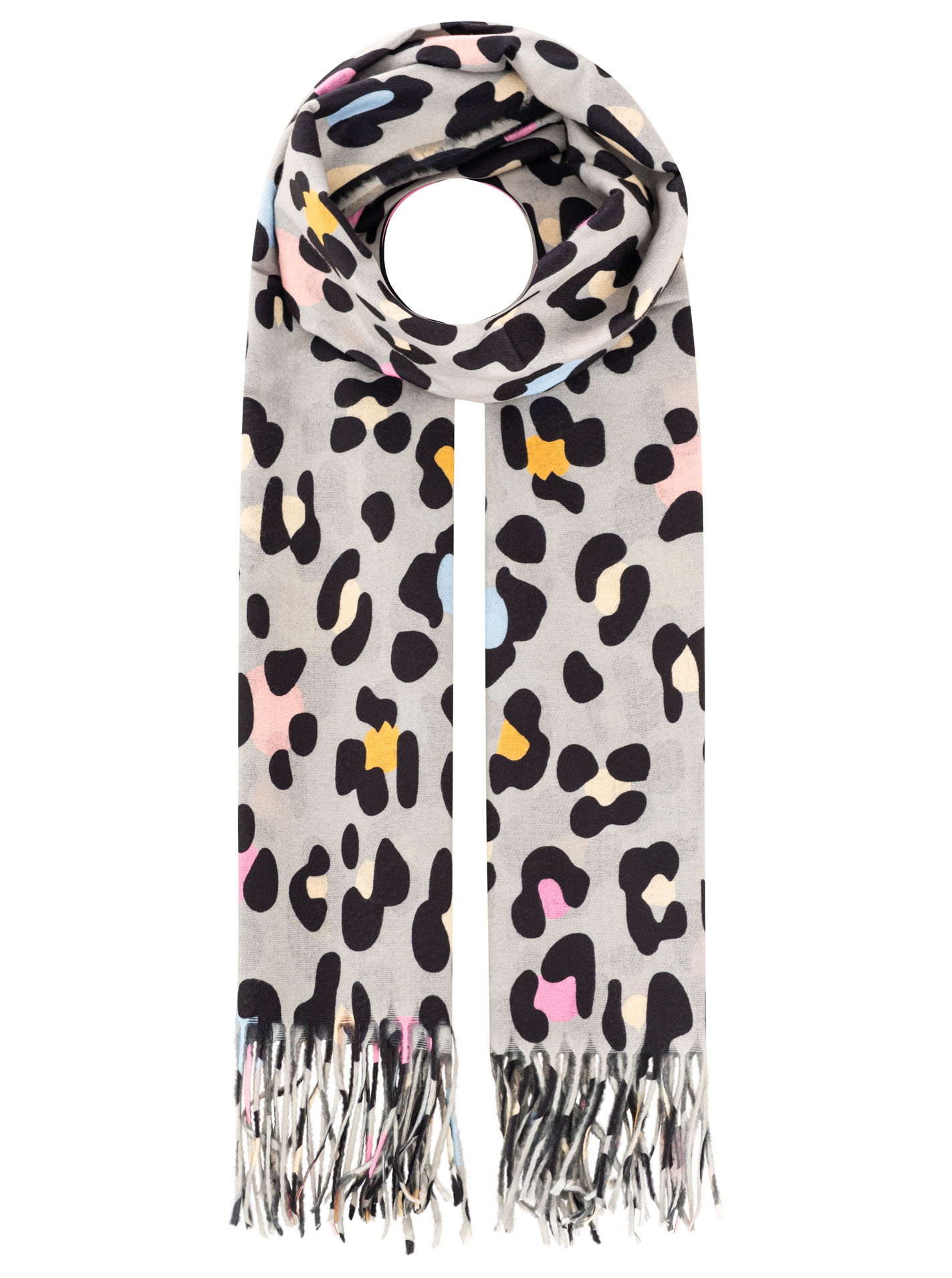 Schal Digital Print "Leo Fringe"
