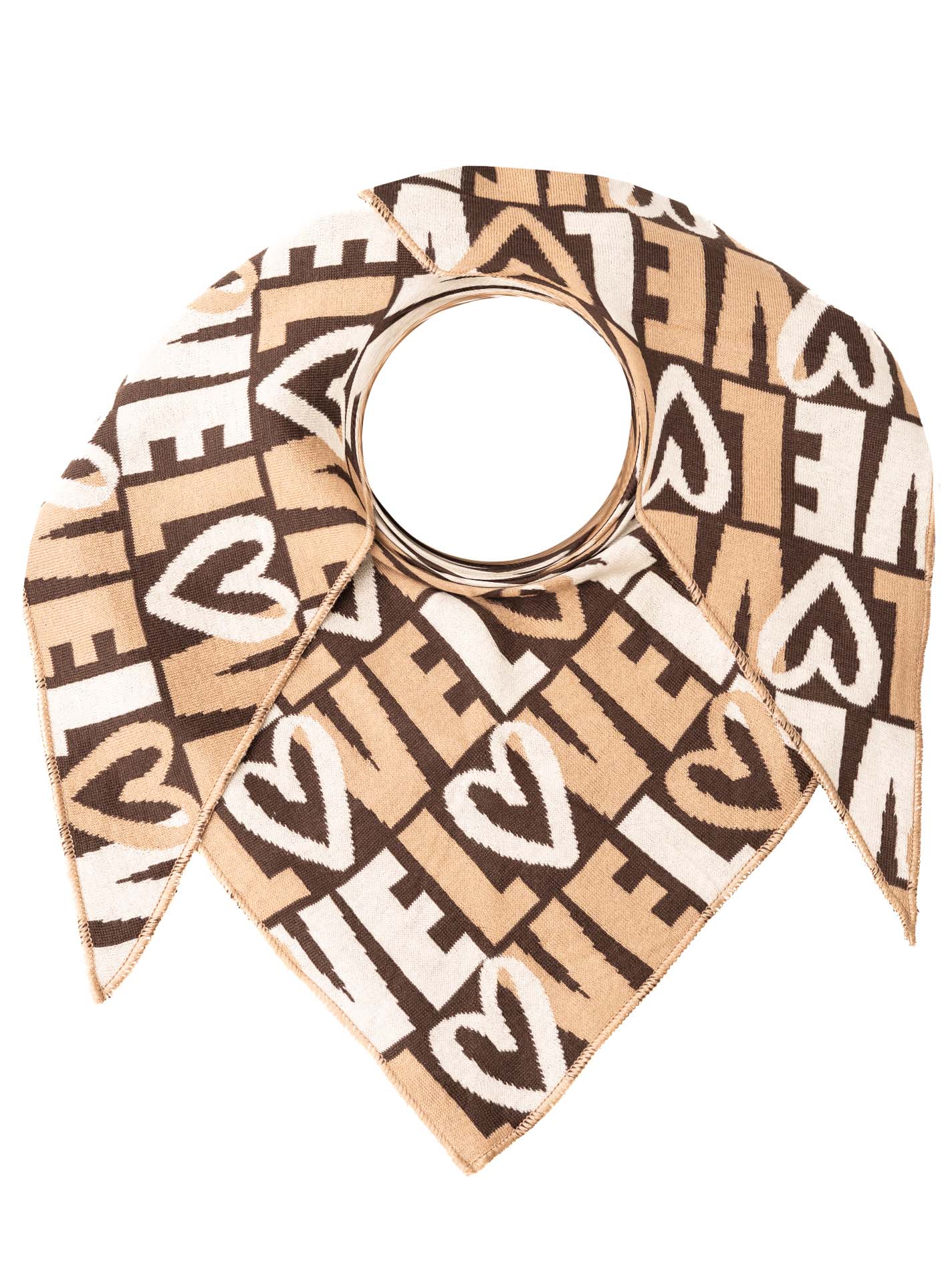 Dreieckstuch BW "Love Love"